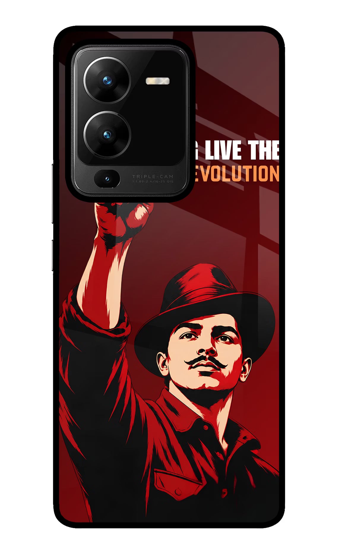 Bhagat Singh Revolution Vivo V25 Pro 5G Glass Case - Bhagat Singh Revolution Vivo V25 Pro 5G Glass Case Bhagat Singh Revolution Vivo V25 Pro 5G Glass Case