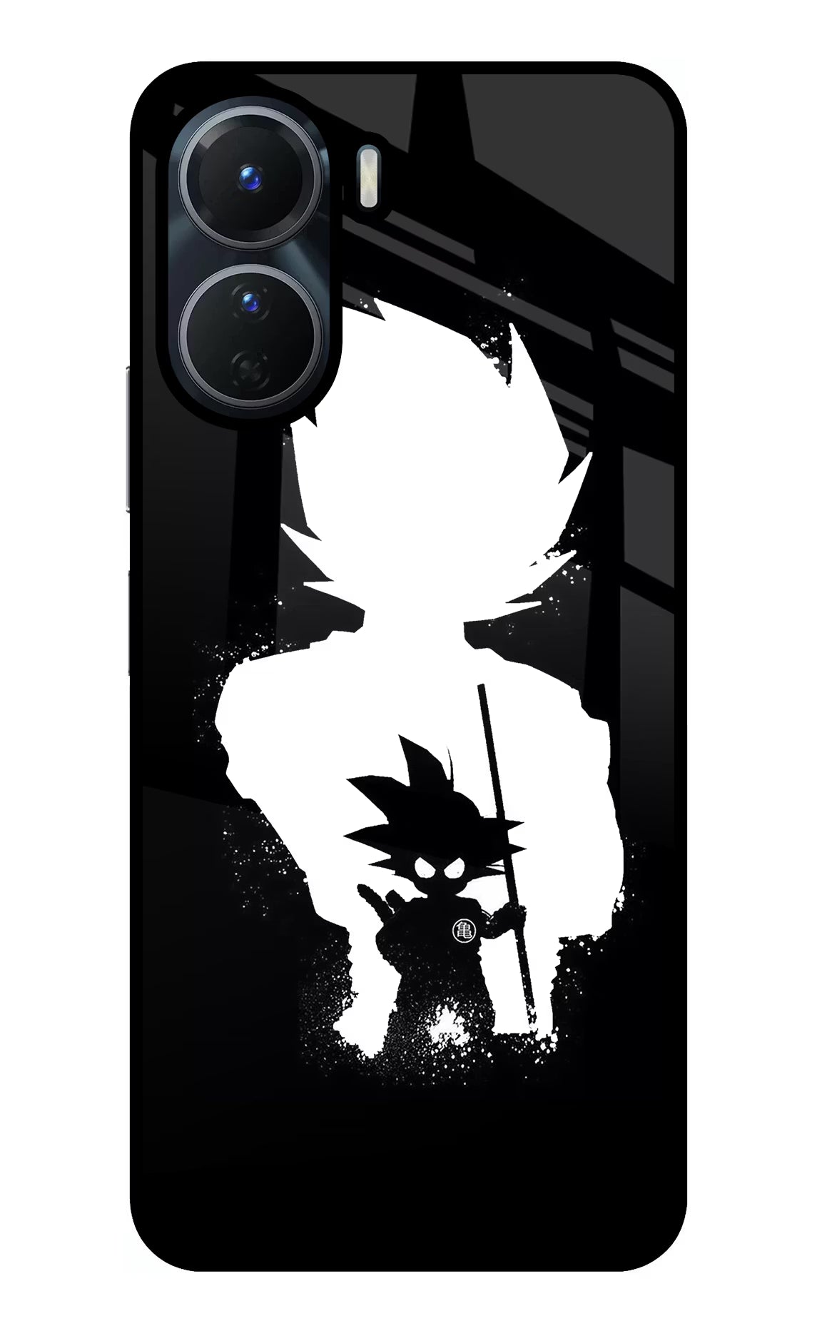 Goku Shadow Vivo Y16 Glass Case - Goku Shadow Vivo Y16 Glass Case Goku Shadow Vivo Y16 Glass Case