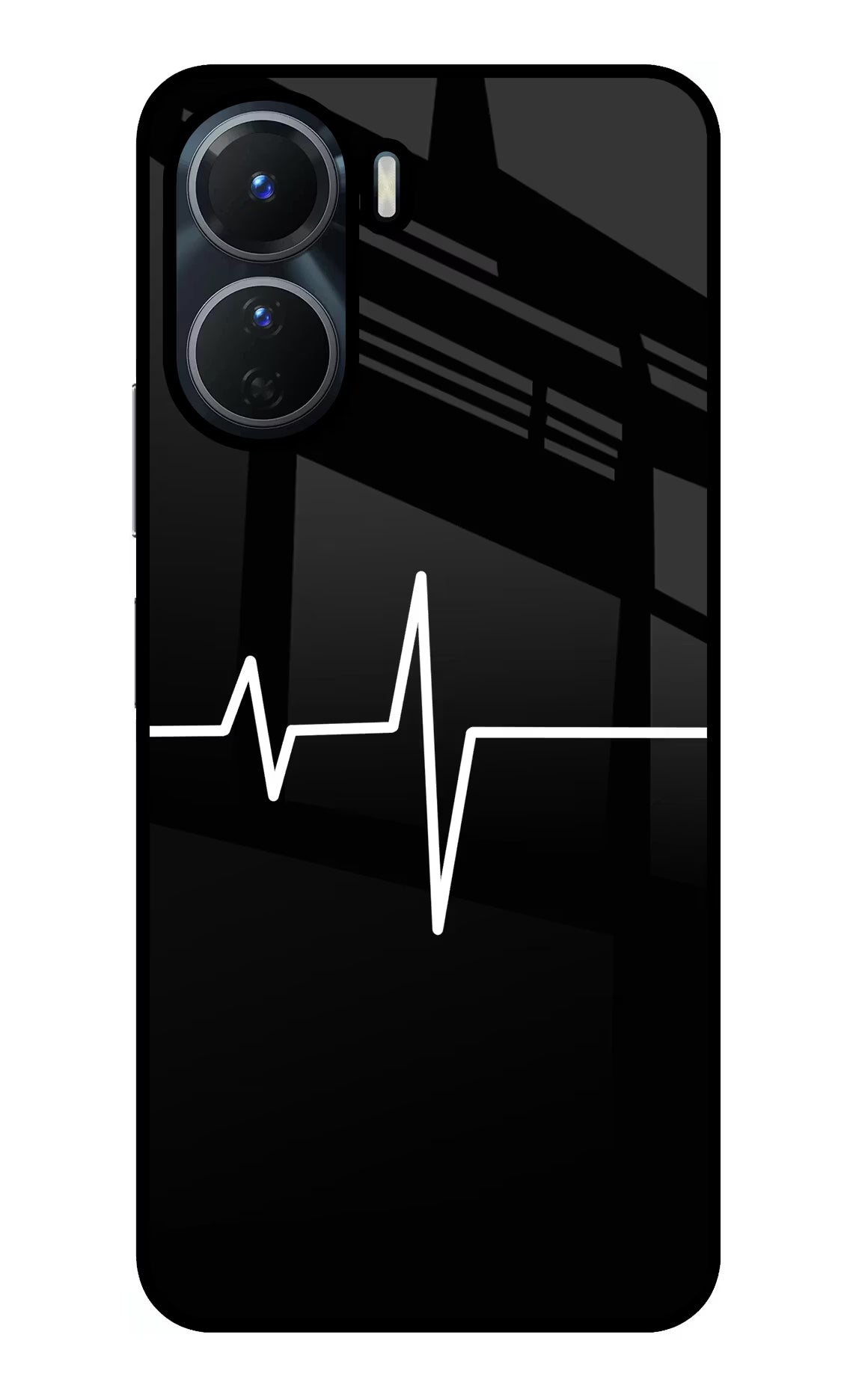Heart Beats Vivo Y16 Glass Case - Heart Beats Vivo Y16 Glass Case Heart Beats Vivo Y16 Glass Case