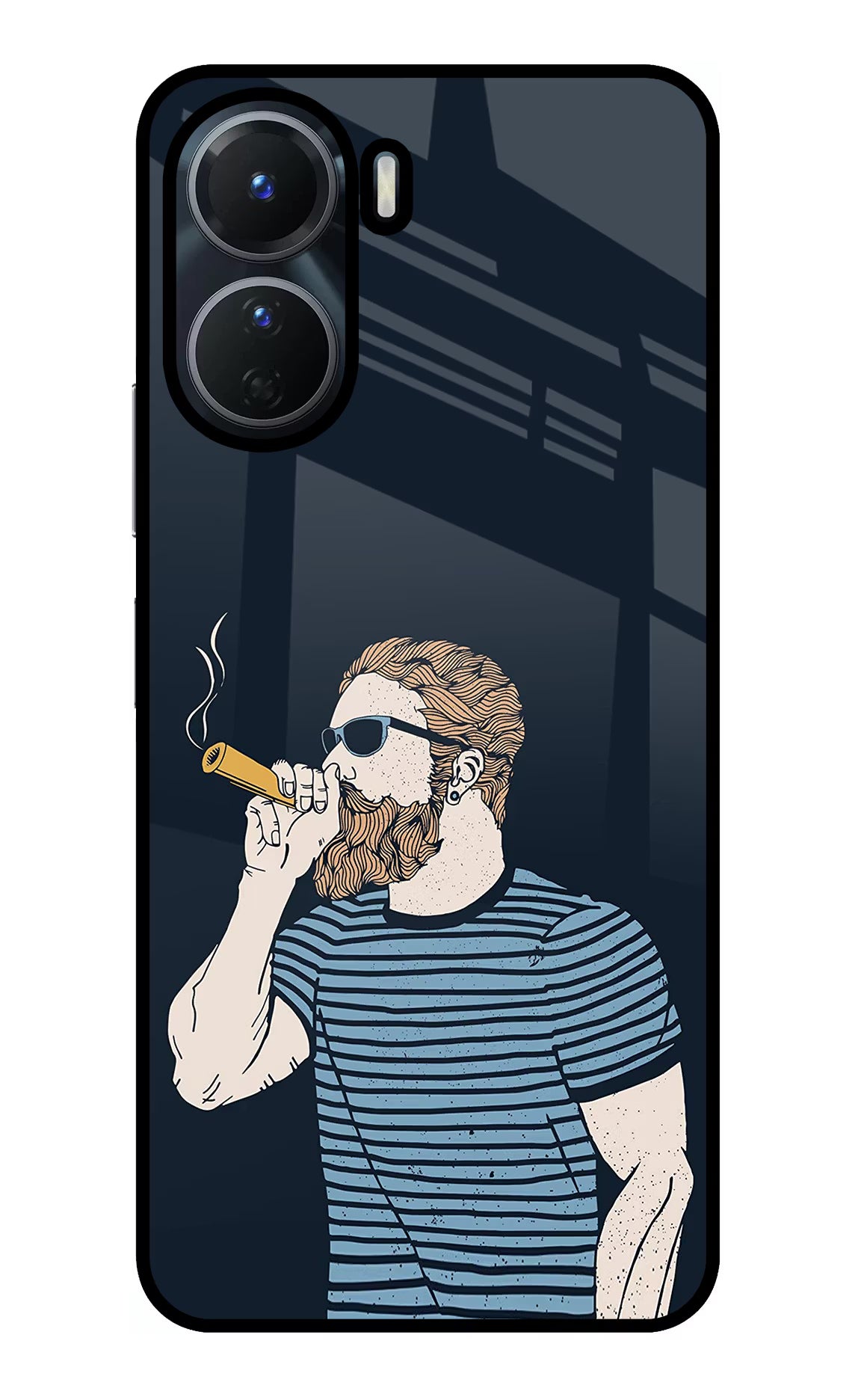 Smoking Vivo Y16 Glass Case - Smoking Vivo Y16 Glass Case Smoking Vivo Y16 Glass Case