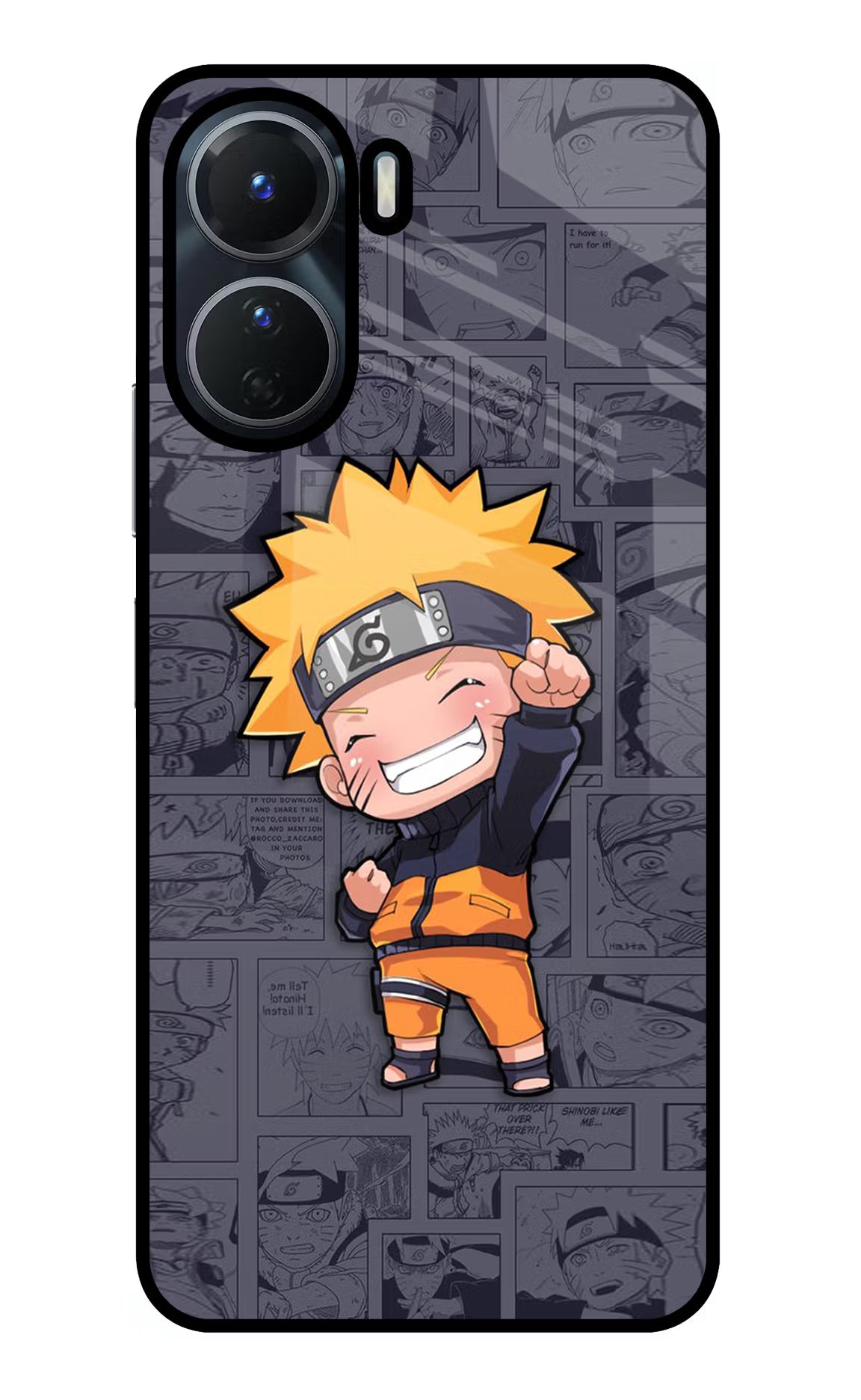 Chota Naruto Vivo Y16 Glass Case - Chota Naruto Vivo Y16 Glass Case Chota Naruto Vivo Y16 Glass Case