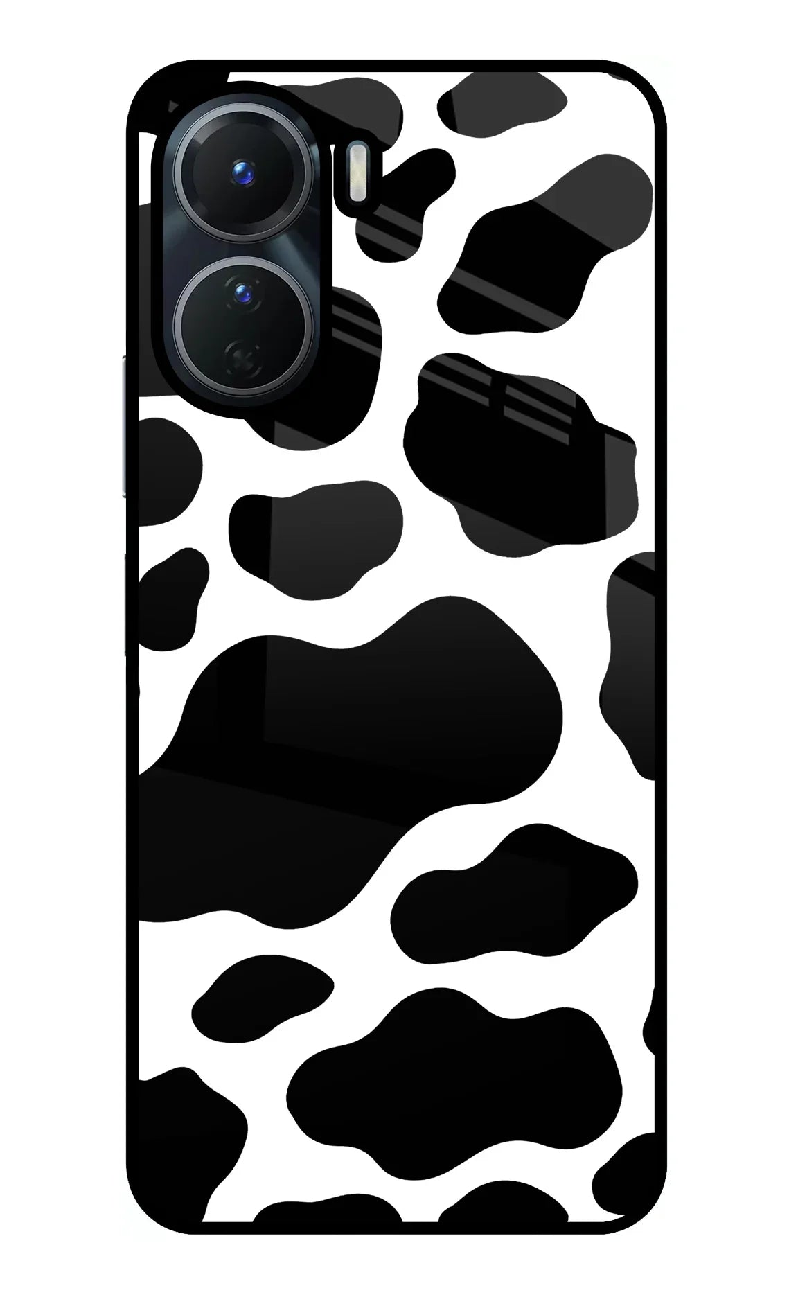 Cow Spots Vivo Y16 Glass Case - Cow Spots Vivo Y16 Glass Case Cow Spots Vivo Y16 Glass Case