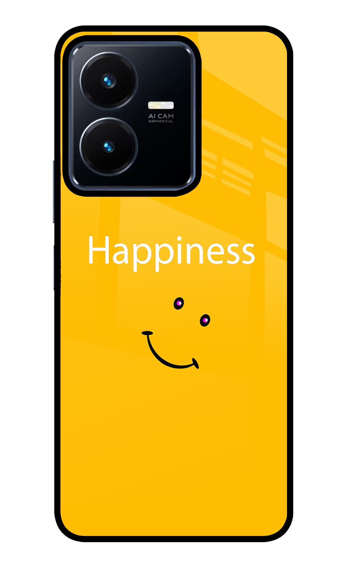 Happiness With Smiley Vivo Y22 Glass Case - Happiness With Smiley Vivo Y22 Glass Case Happiness With Smiley Vivo Y22 Glass Case
