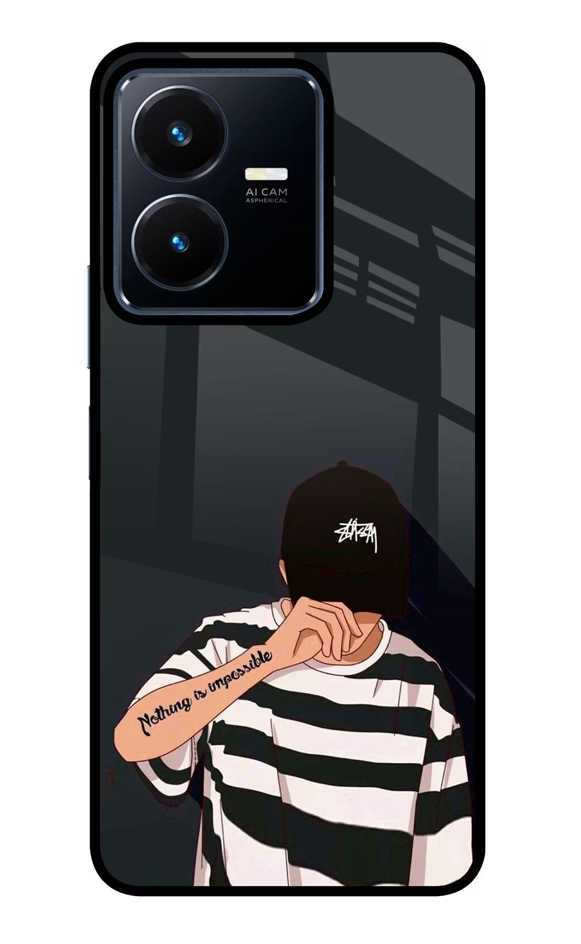 Aesthetic Boy Vivo Y22 Glass Case - Aesthetic Boy Vivo Y22 Glass Case Aesthetic Boy Vivo Y22 Glass Case