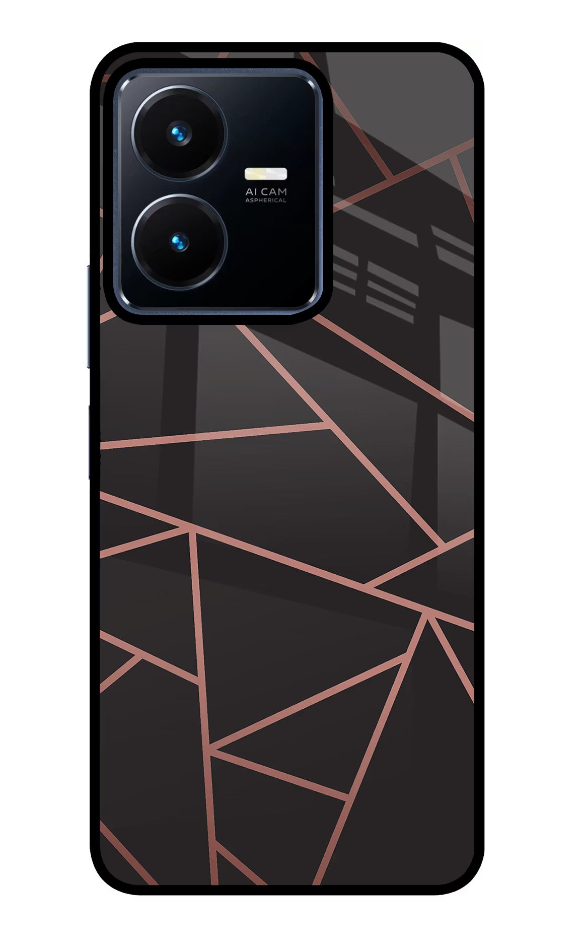 Geometric Pattern Vivo Y22 Glass Case - Geometric Pattern Vivo Y22 Glass Case Geometric Pattern Vivo Y22 Glass Case