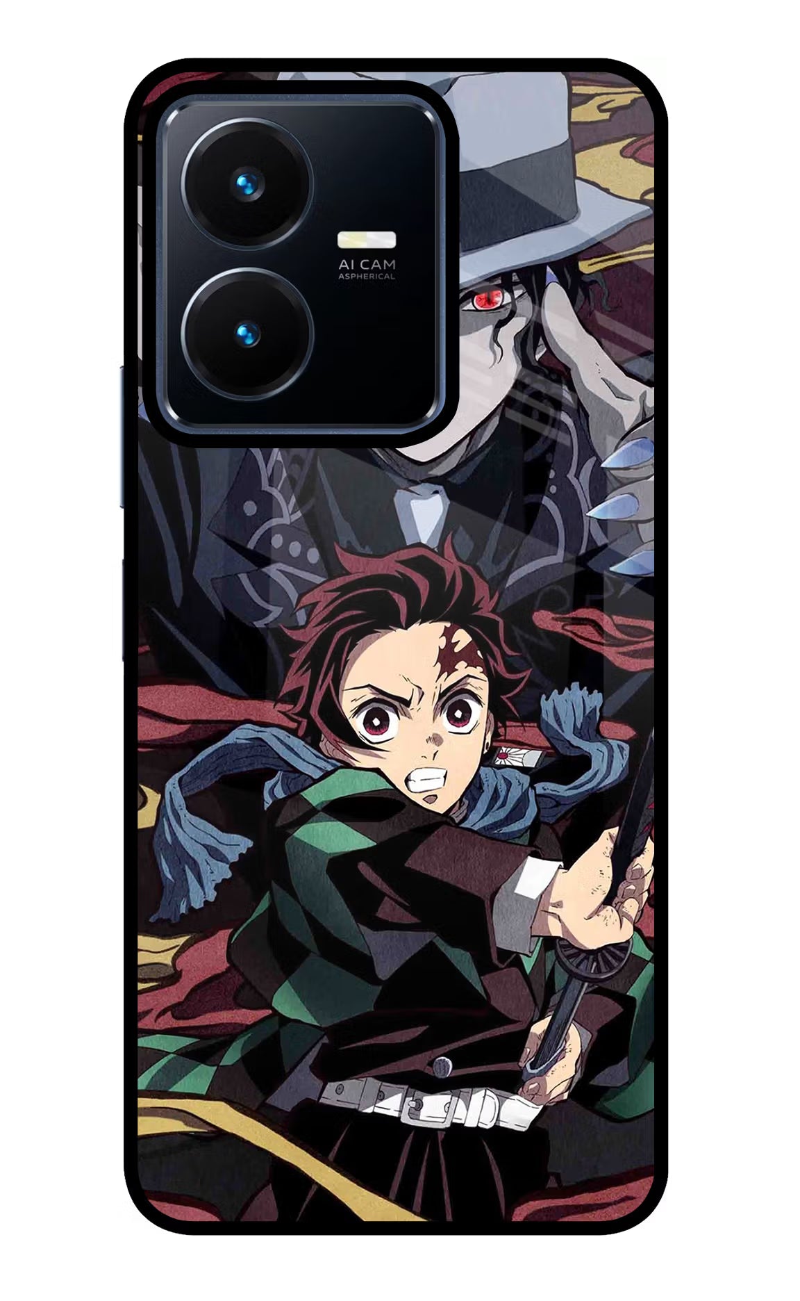 Demon Slayer Vivo Y22 Glass Case - Demon Slayer Vivo Y22 Glass Case Demon Slayer Vivo Y22 Glass Case