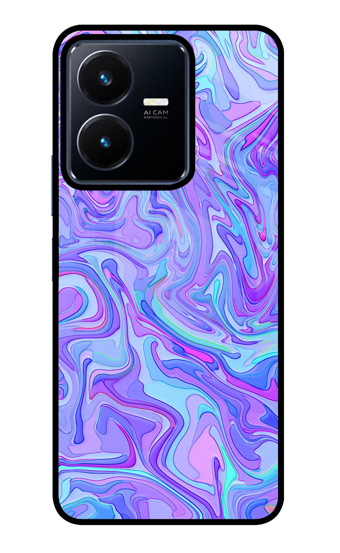 Glitter Vivo Y22 Glass Case - Glitter Vivo Y22 Glass Case Glitter Vivo Y22 Glass Case