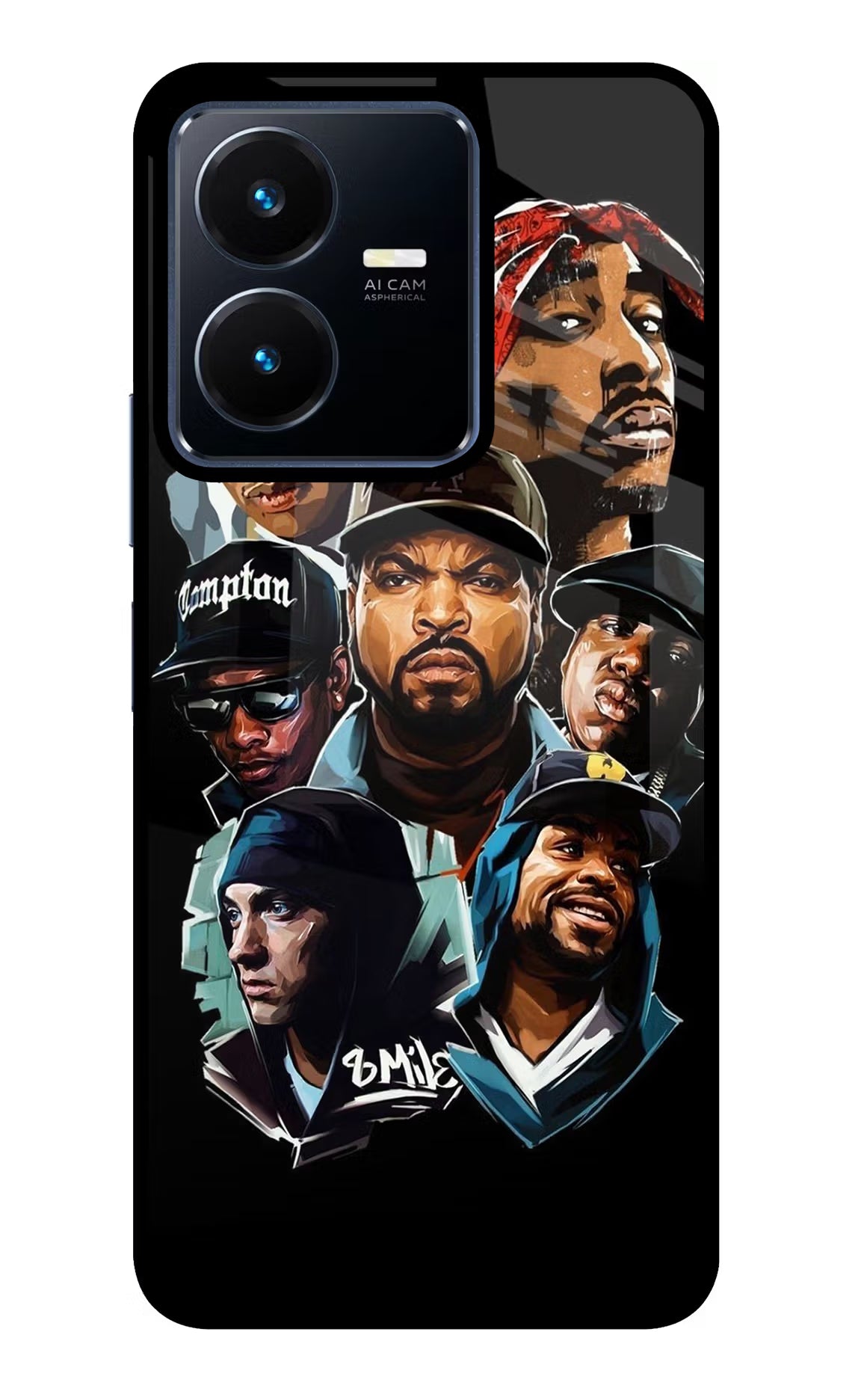 Rappers Vivo Y22 Glass Case - Rappers Vivo Y22 Glass Case Rappers Vivo Y22 Glass Case