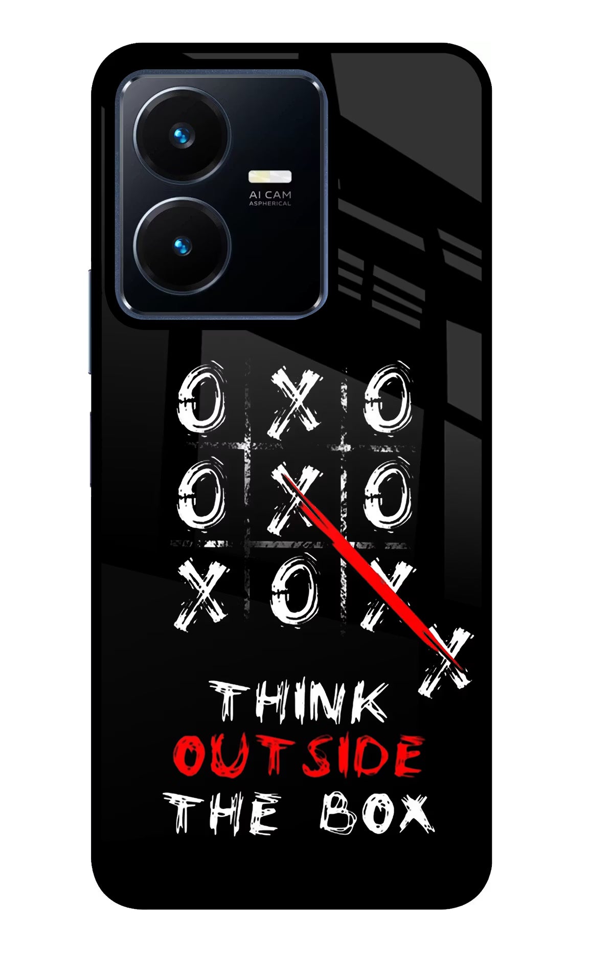 Think out of the BOX Vivo Y22 Glass Case - Think out of the BOX Vivo Y22 Glass Case Think out of the BOX Vivo Y22 Glass Case