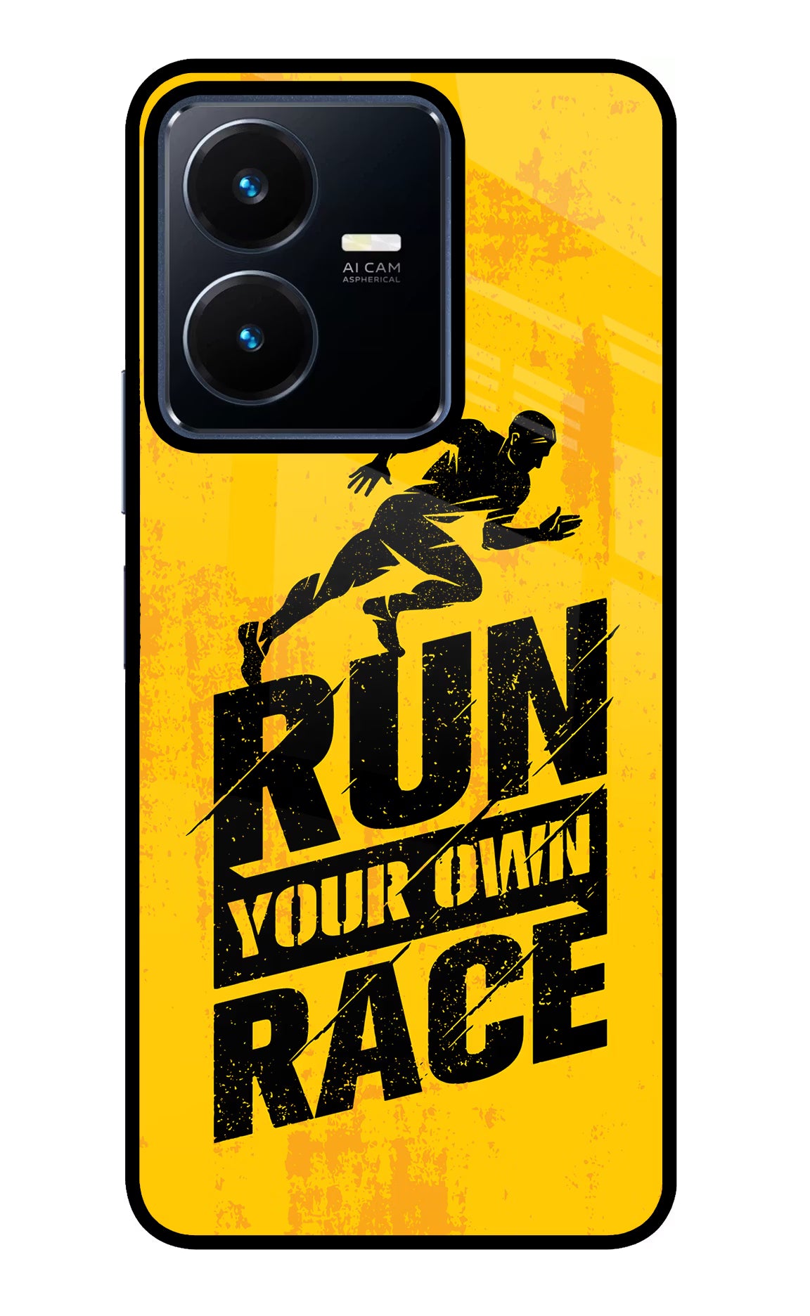 Run Your Own Race Vivo Y22 Glass Case - Run Your Own Race Vivo Y22 Glass Case Run Your Own Race Vivo Y22 Glass Case