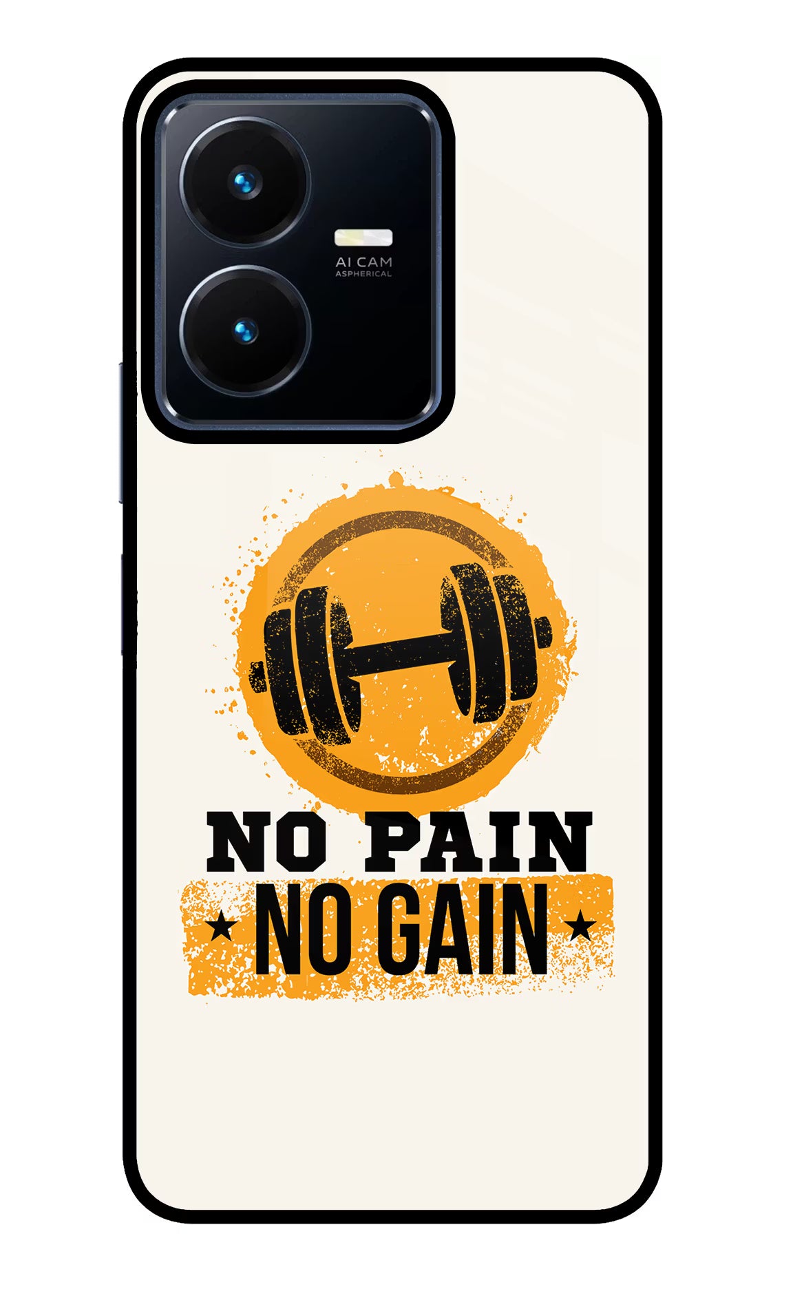 No Pain No Gain Vivo Y22 Glass Case - No Pain No Gain Vivo Y22 Glass Case No Pain No Gain Vivo Y22 Glass Case
