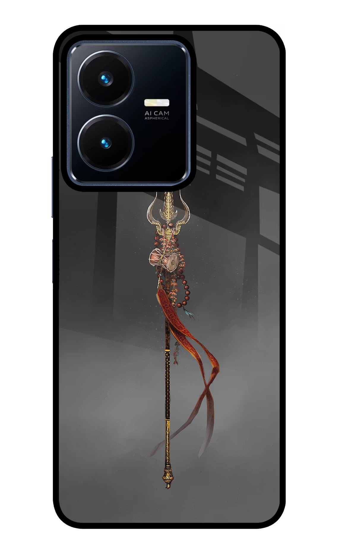 Shiv Trishul Vivo Y22 Glass Case - Shiv Trishul Vivo Y22 Glass Case Shiv Trishul Vivo Y22 Glass Case