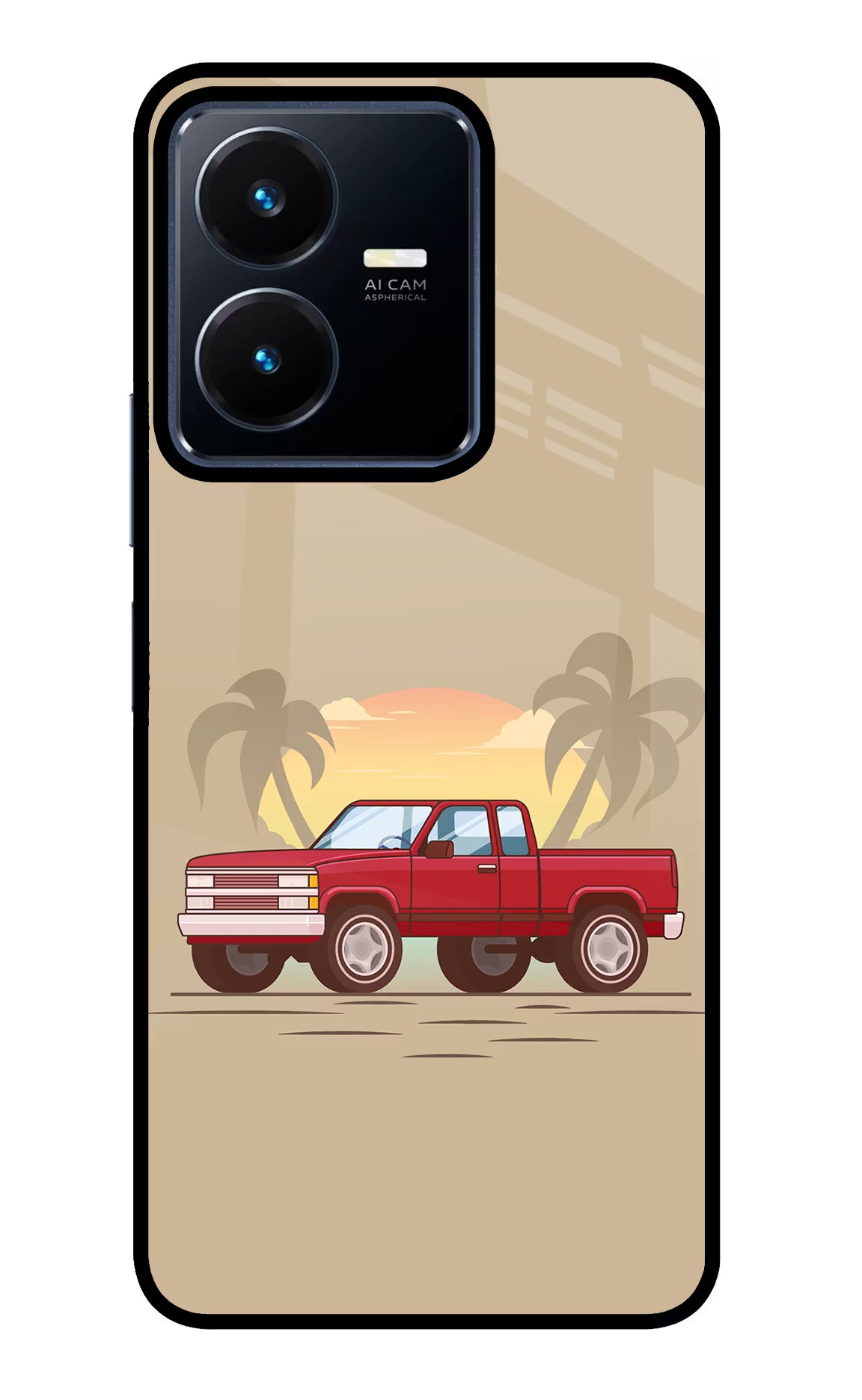 Desert Classic Drive Vivo Y22 Glass Case - Desert Classic Drive Vivo Y22 Glass Case Desert Classic Drive Vivo Y22 Glass Case