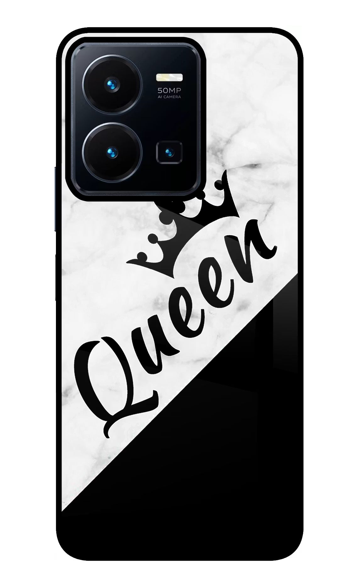 Queen Vivo Y35 Glass Case - Queen Vivo Y35 Glass Case Queen Vivo Y35 Glass Case