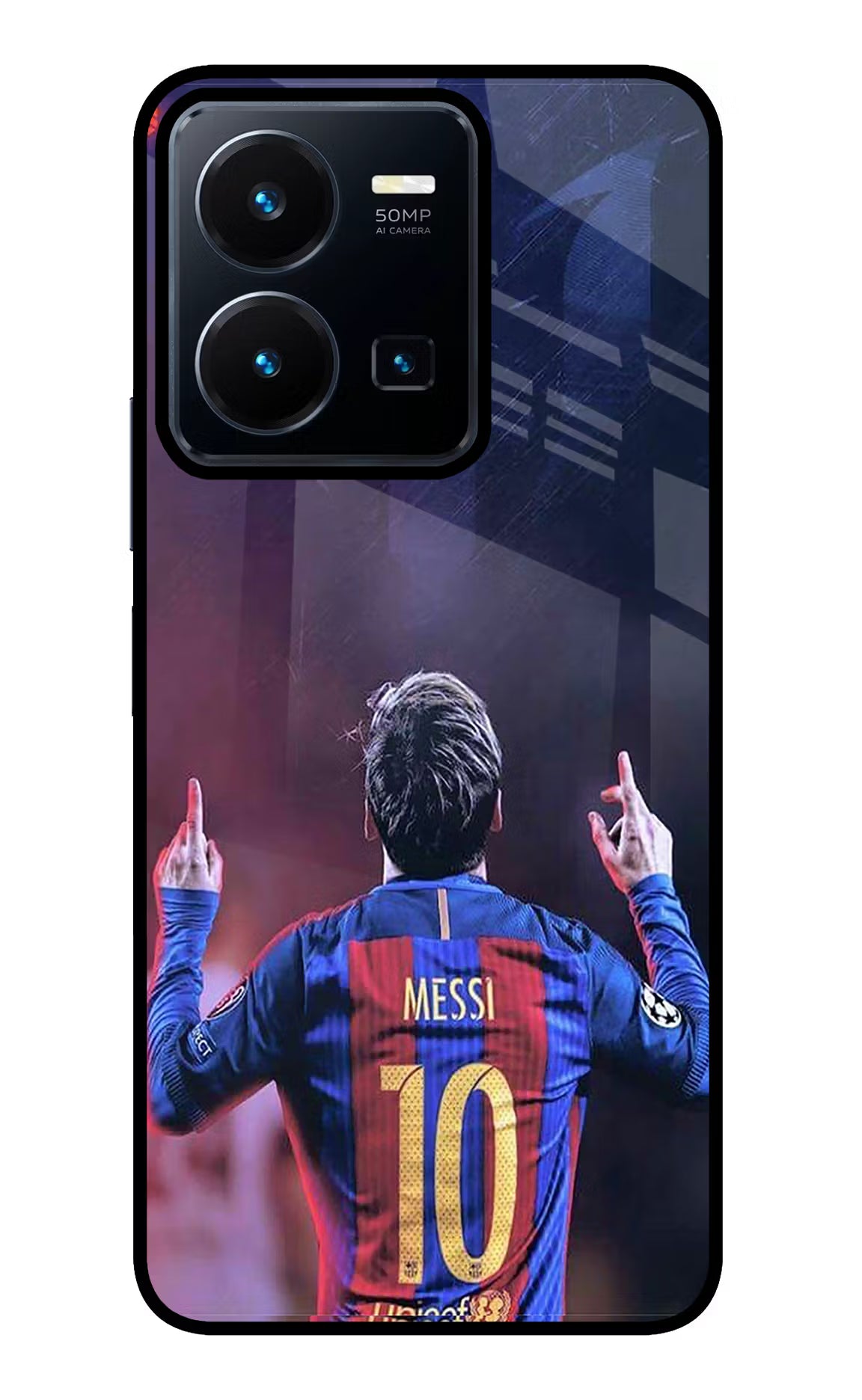 Messi Vivo Y35 Glass Case - Messi Vivo Y35 Glass Case Messi Vivo Y35 Glass Case