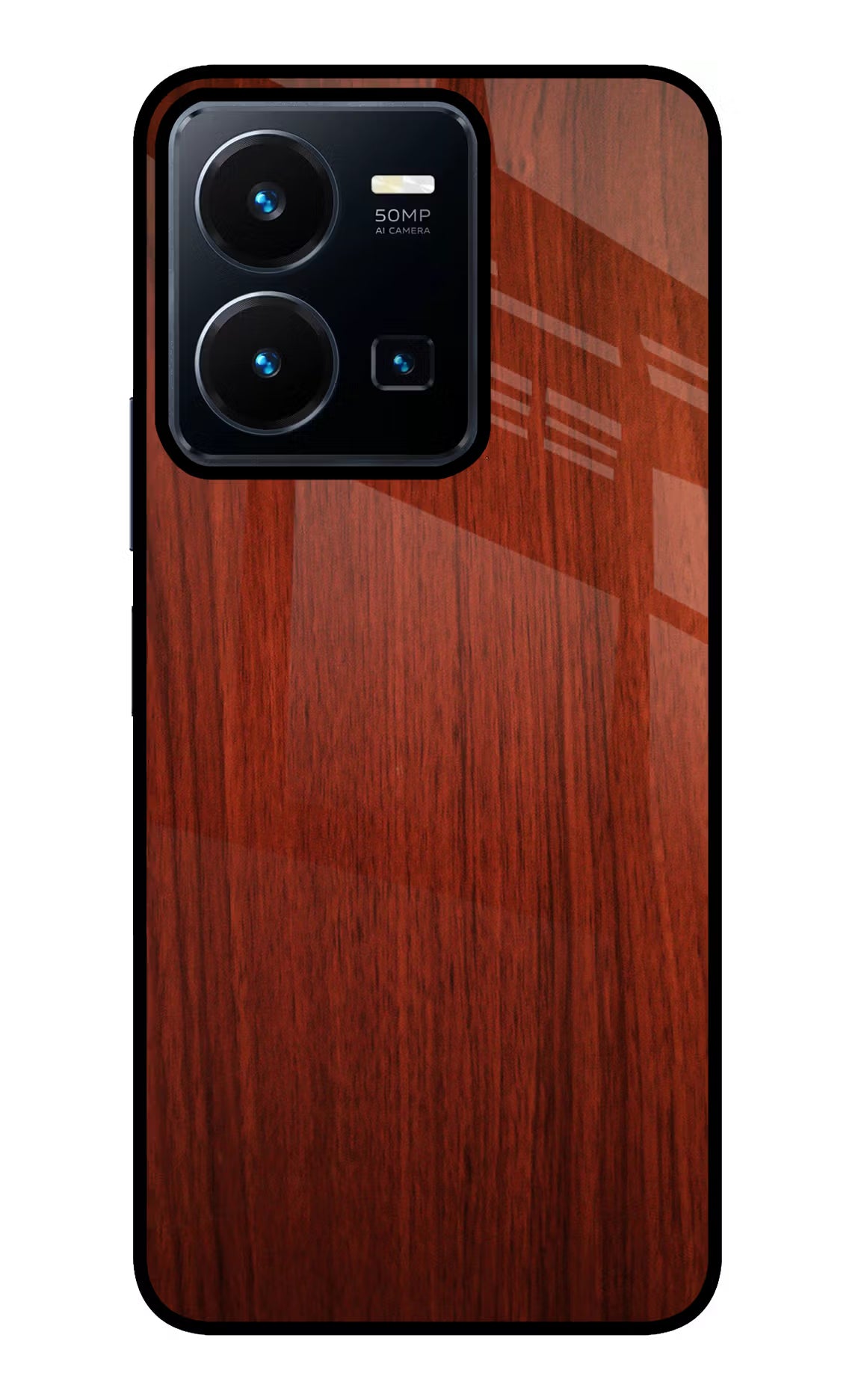 Wooden Plain Pattern Vivo Y35 Glass Case - Wooden Plain Pattern Vivo Y35 Glass Case Wooden Plain Pattern Vivo Y35 Glass Case