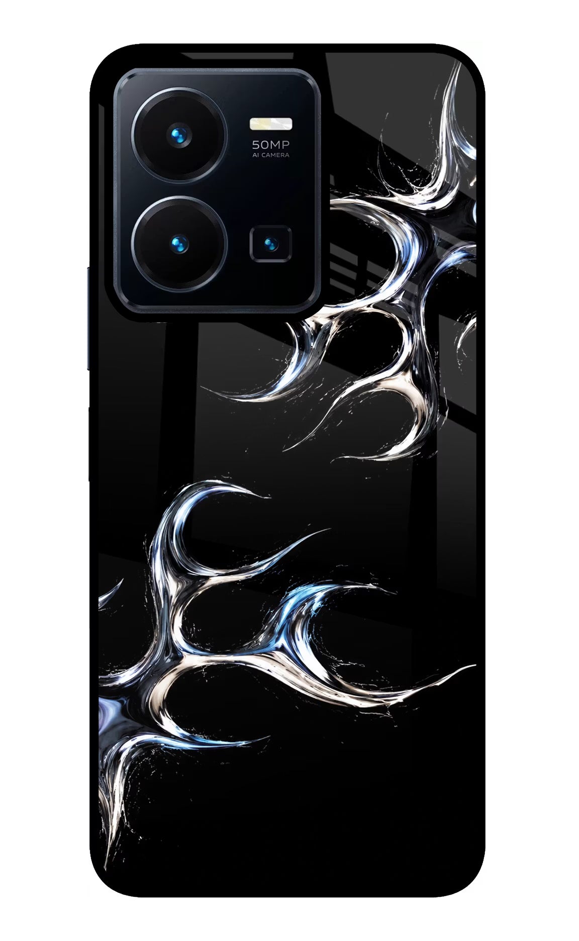 Chrome Tribal Vivo Y35 Glass Case - Chrome Tribal Vivo Y35 Glass Case Chrome Tribal Vivo Y35 Glass Case