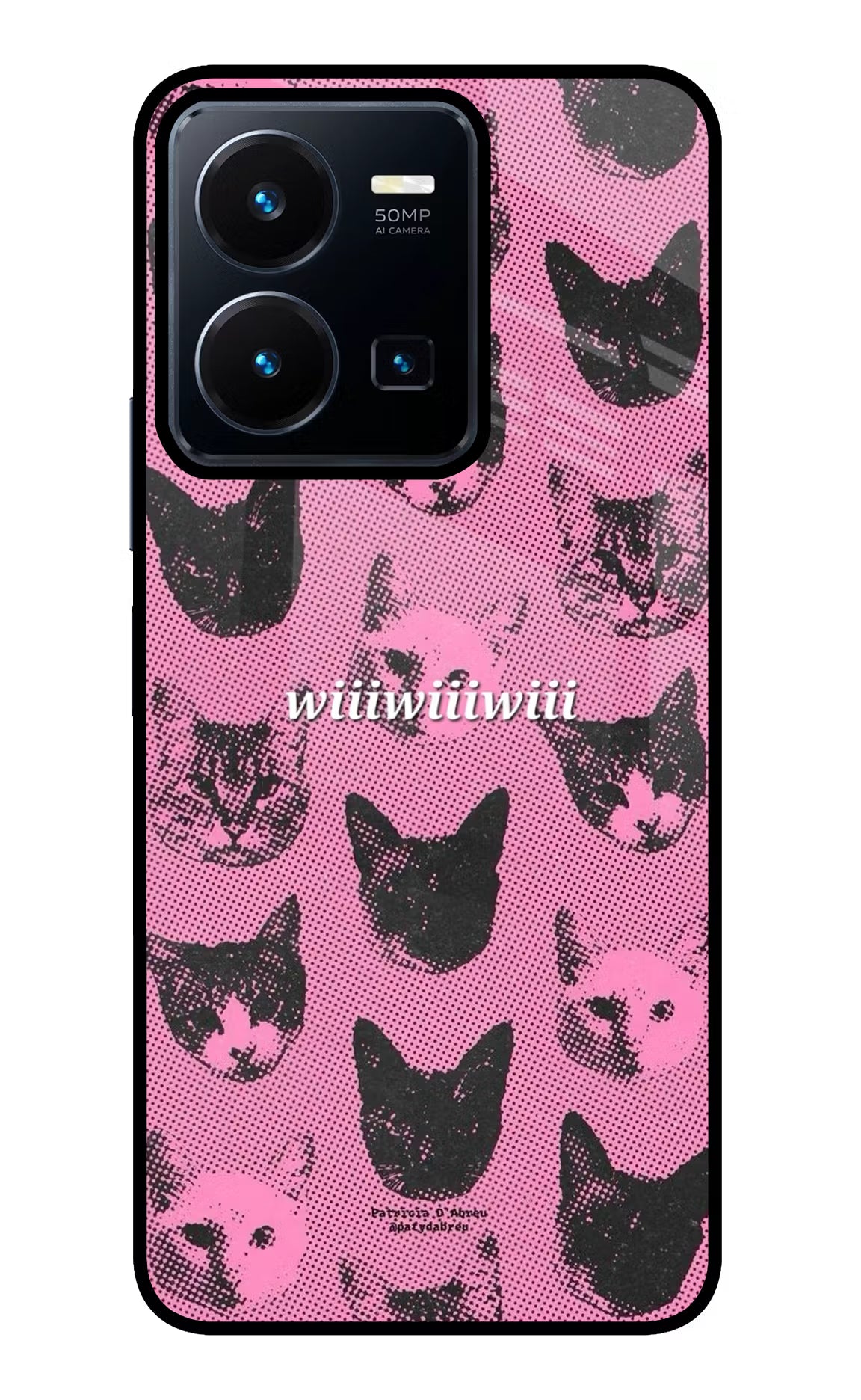 Pink Cats Vivo Y35 Glass Case - Pink Cats Vivo Y35 Glass Case Pink Cats Vivo Y35 Glass Case