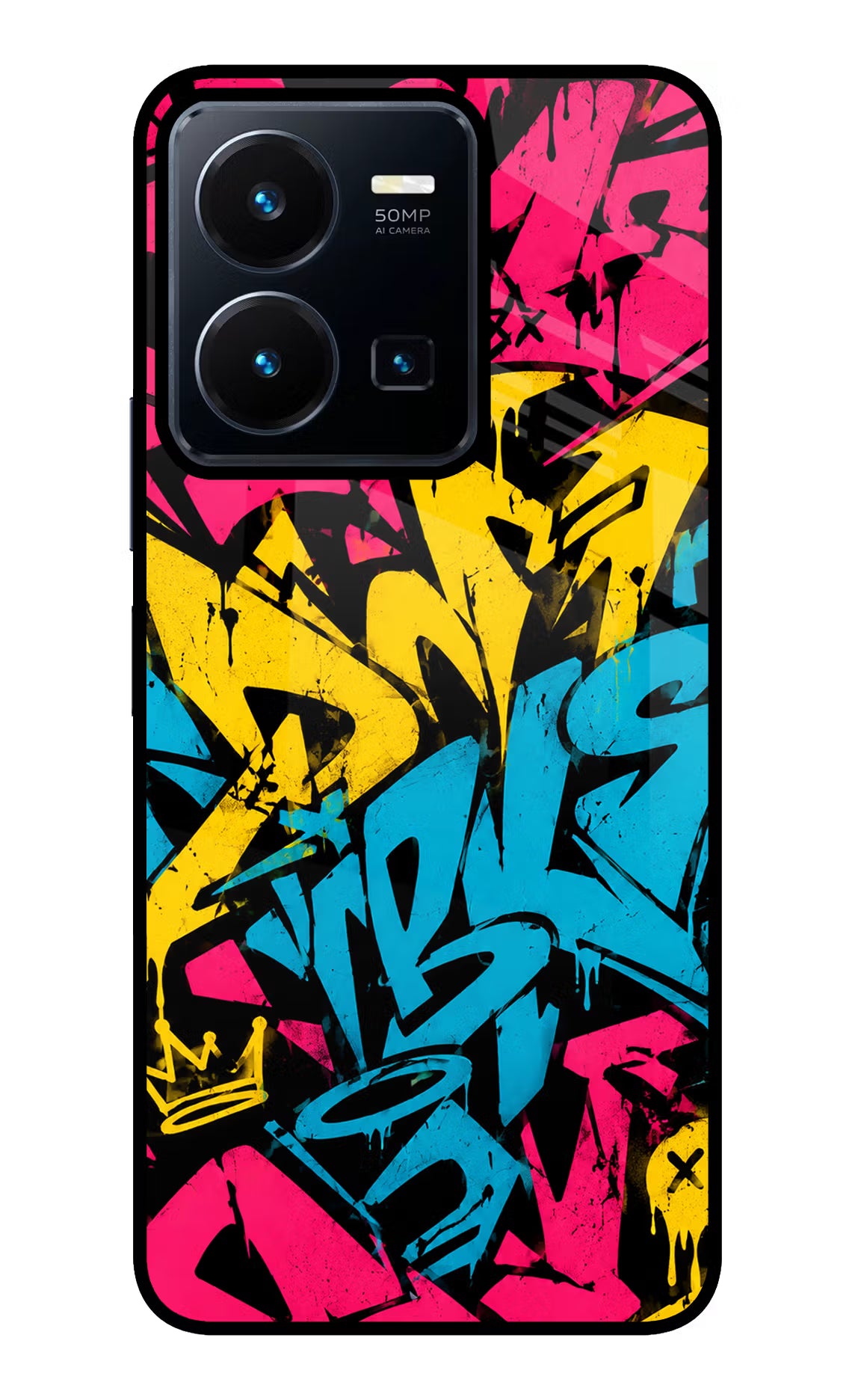 Graffiti Vibe Vivo Y35 Glass Case - Graffiti Vibe Vivo Y35 Glass Case Graffiti Vibe Vivo Y35 Glass Case