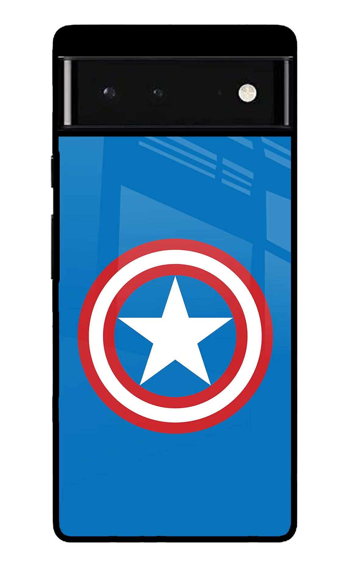 Captain America Logo Google Pixel 6 Glass Case - Captain America Logo Google Pixel 6 Glass Case Captain America Logo Google Pixel 6 Glass Case