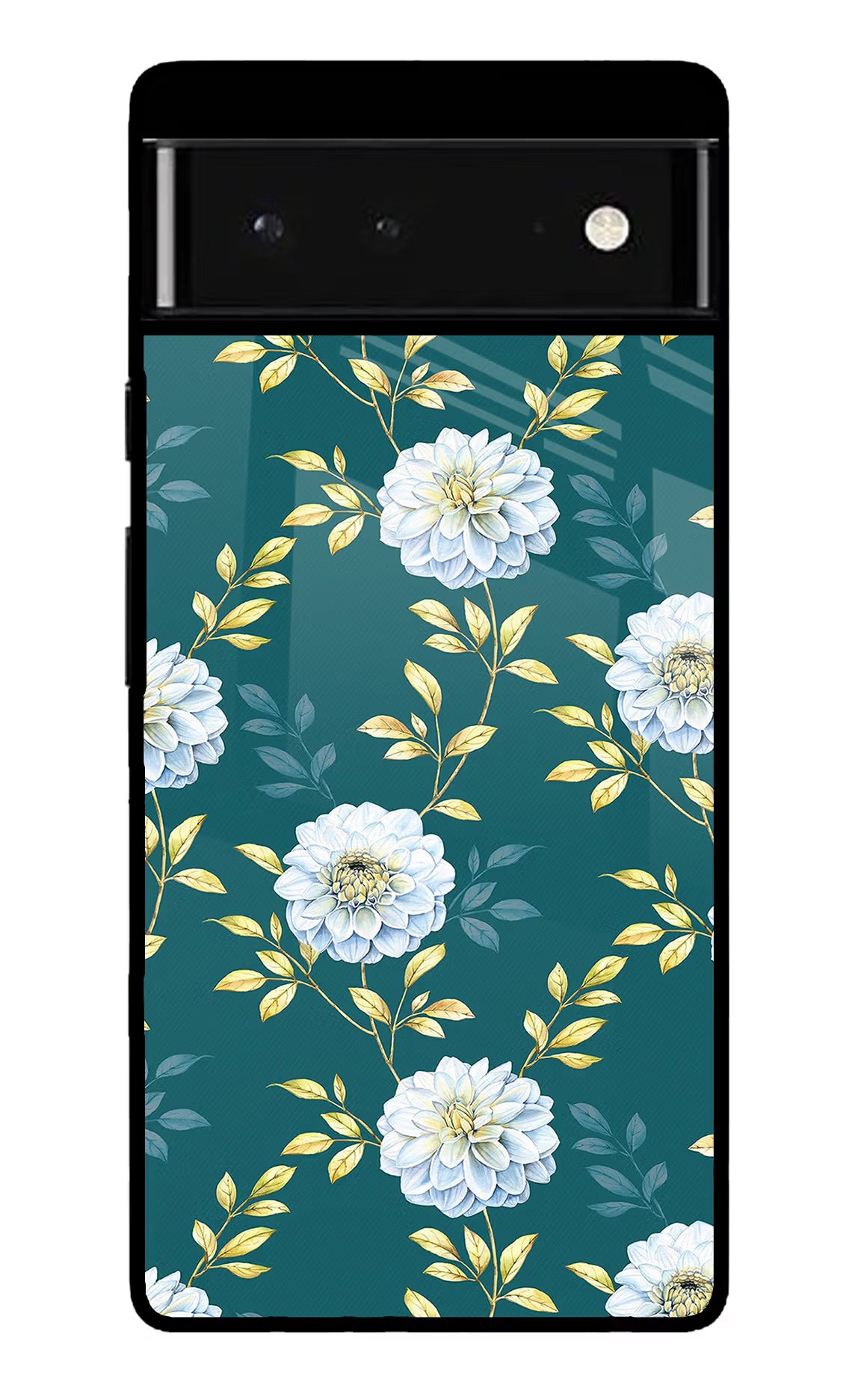 Flowers Google Pixel 6 Back Cover - Flowers Google Pixel 6 Glass Case Back Cover by Casekaro Flowers Google Pixel 6 Glass Case Back Cover by Casekaro