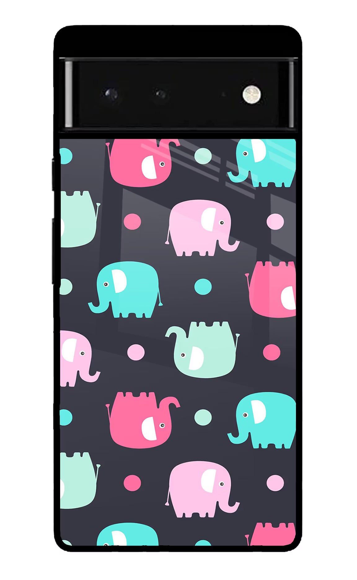 Elephants Google Pixel 6 Back Cover - Elephants Google Pixel 6 Glass Case Back Cover by Casekaro Elephants Google Pixel 6 Glass Case Back Cover by Casekaro