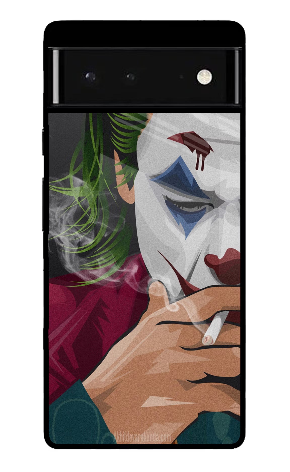 Joker Smoking Google Pixel 6 Back Cover - Joker Smoking Google Pixel 6 Glass Case Back Cover by Casekaro Joker Smoking Google Pixel 6 Glass Case Back Cover by Casekaro