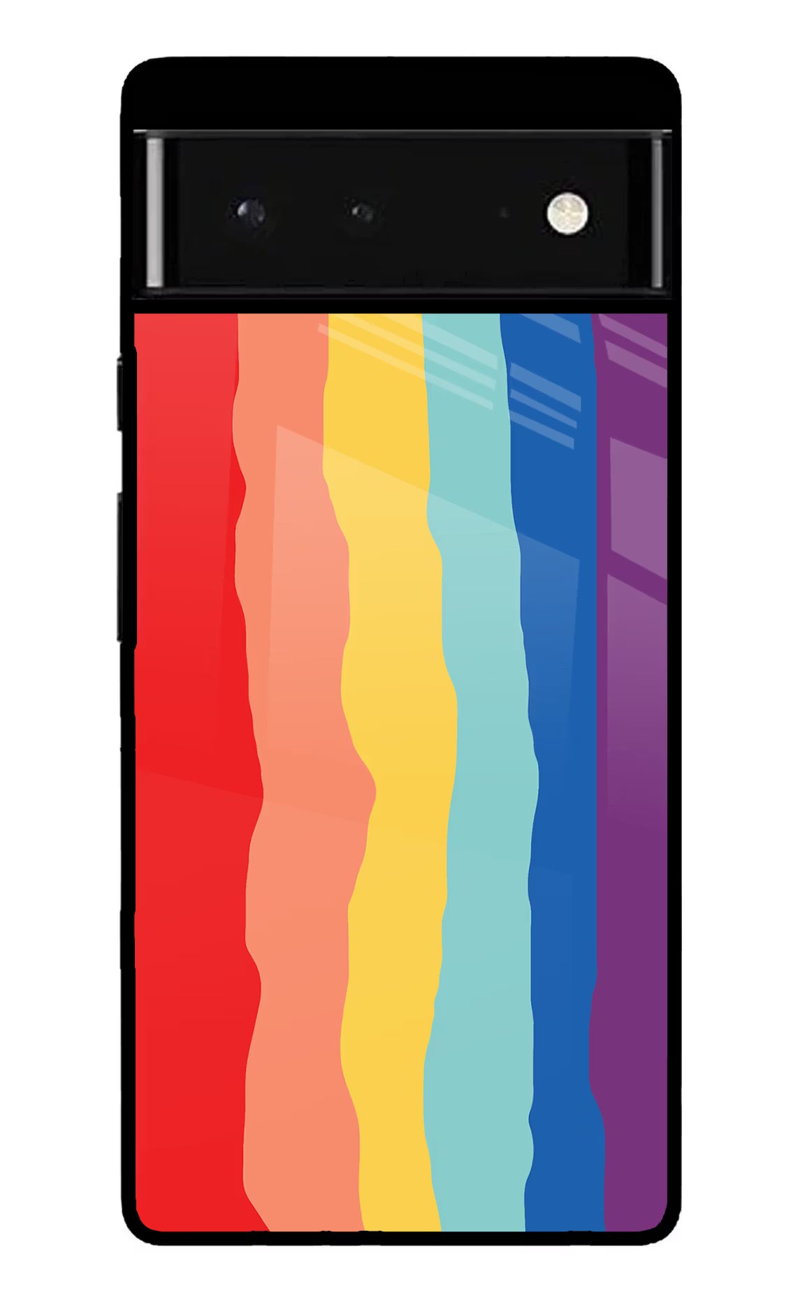 Rainbow Google Pixel 6 Back Cover - Rainbow Google Pixel 6 Glass Case Back Cover by Casekaro Rainbow Google Pixel 6 Glass Case Back Cover by Casekaro