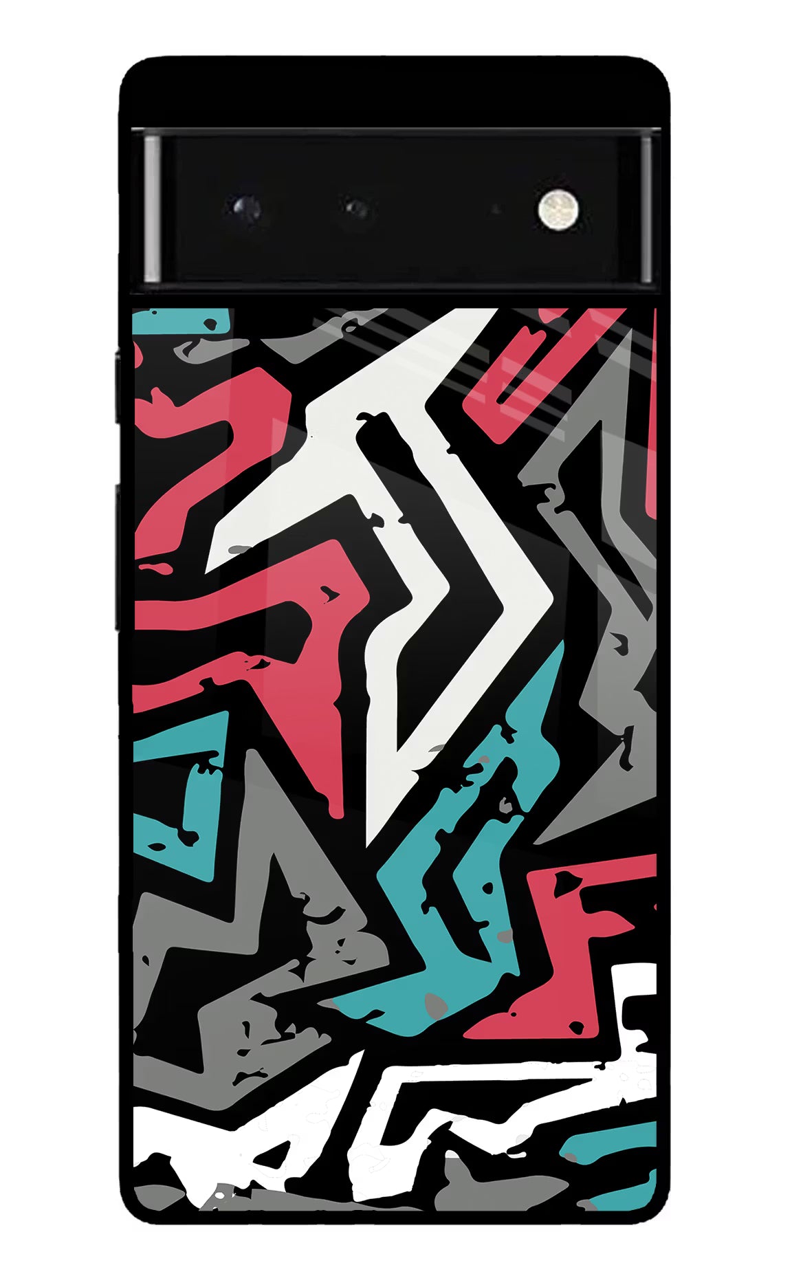 Geometric Graffiti Google Pixel 6 Glass Case - Geometric Graffiti Google Pixel 6 Glass Case Geometric Graffiti Google Pixel 6 Glass Case