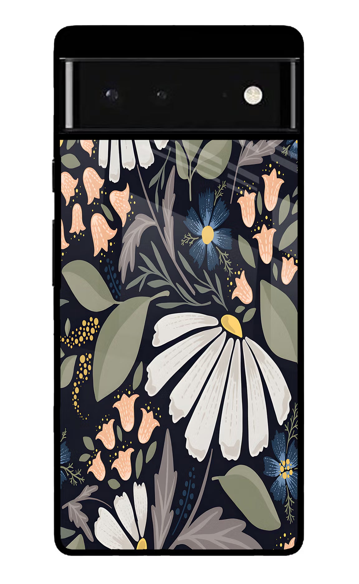 Flowers Art Google Pixel 6 Back Cover - Flowers Art Google Pixel 6 Glass Case Back Cover by Casekaro Flowers Art Google Pixel 6 Glass Case Back Cover by Casekaro