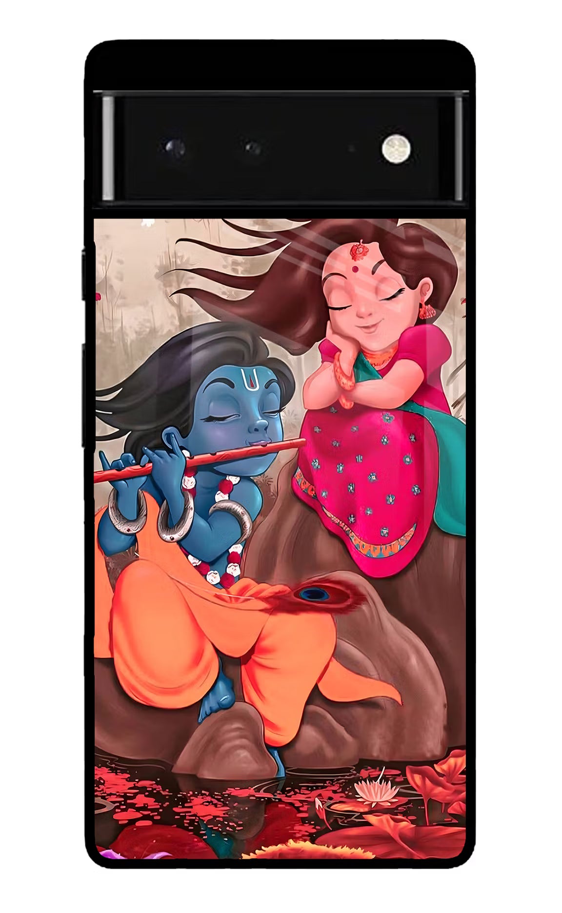 Radhe Krishna Google Pixel 6 Glass Case - Radhe Krishna Google Pixel 6 Glass Case Radhe Krishna Google Pixel 6 Glass Case