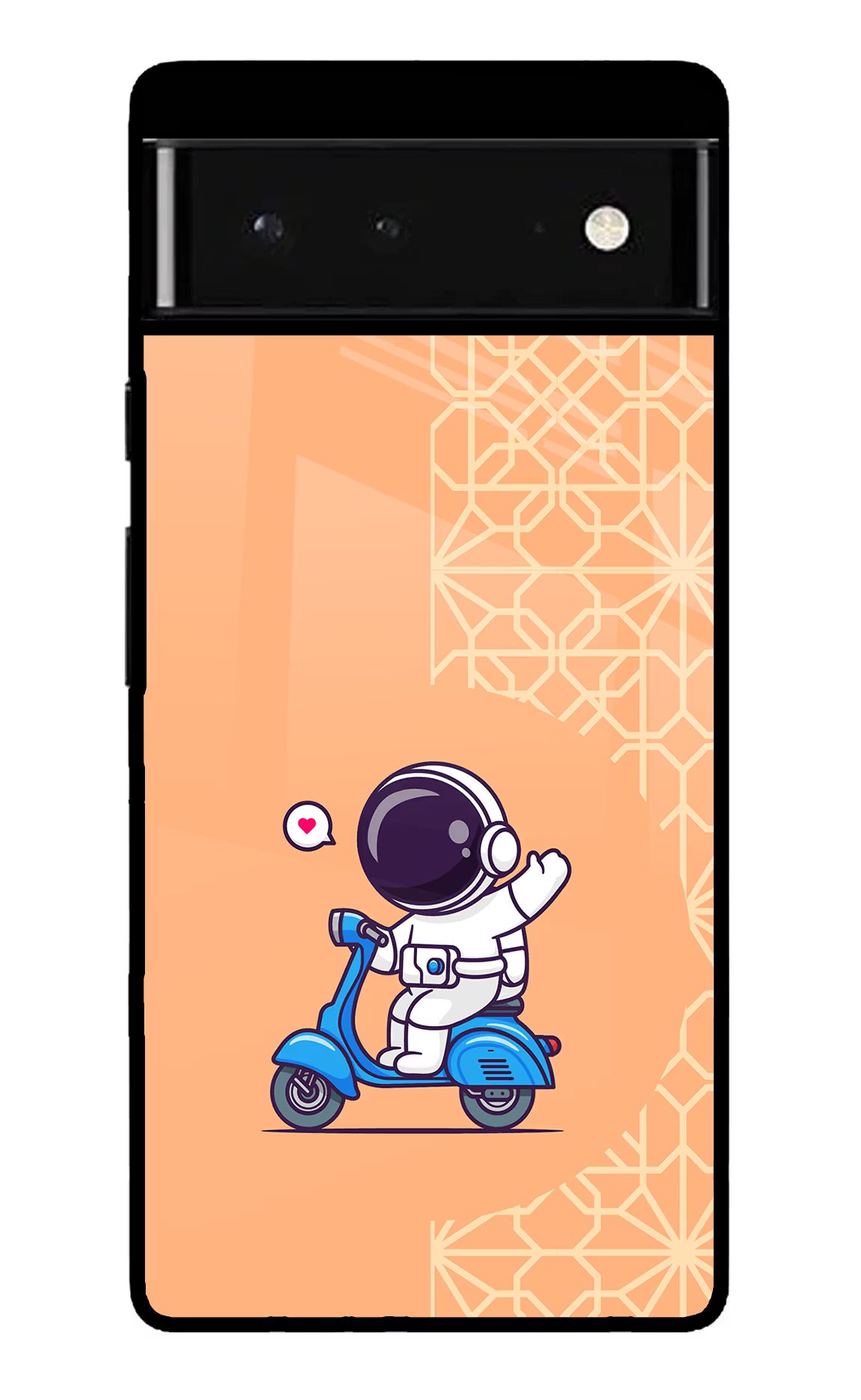 Cute Astronaut Riding Google Pixel 6 Back Cover - Cute Astronaut Riding Google Pixel 6 Glass Case Back Cover by Casekaro Cute Astronaut Riding Google Pixel 6 Glass Case Back Cover by Casekaro