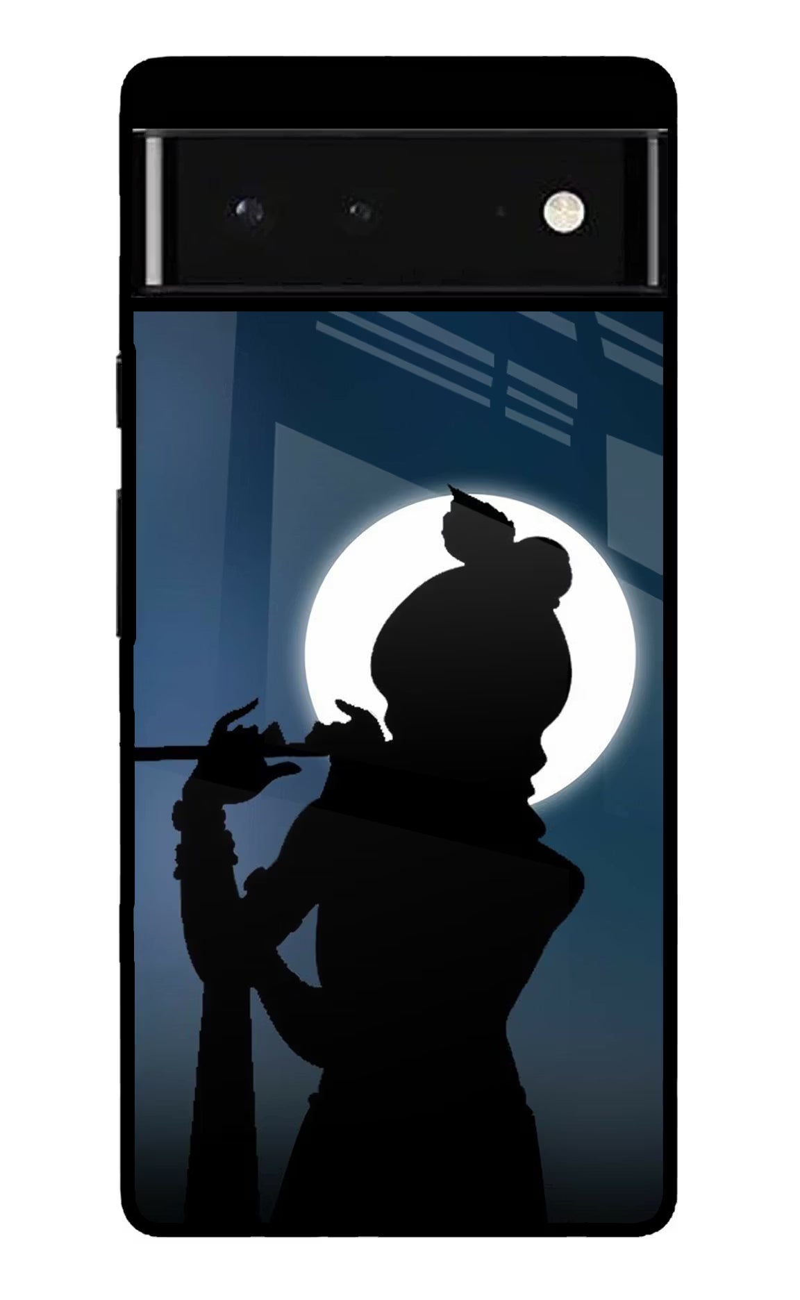 Shri Krishna Silhouette Google Pixel 6 Glass Case - Shri Krishna Silhouette Google Pixel 6 Glass Case Shri Krishna Silhouette Google Pixel 6 Glass Case