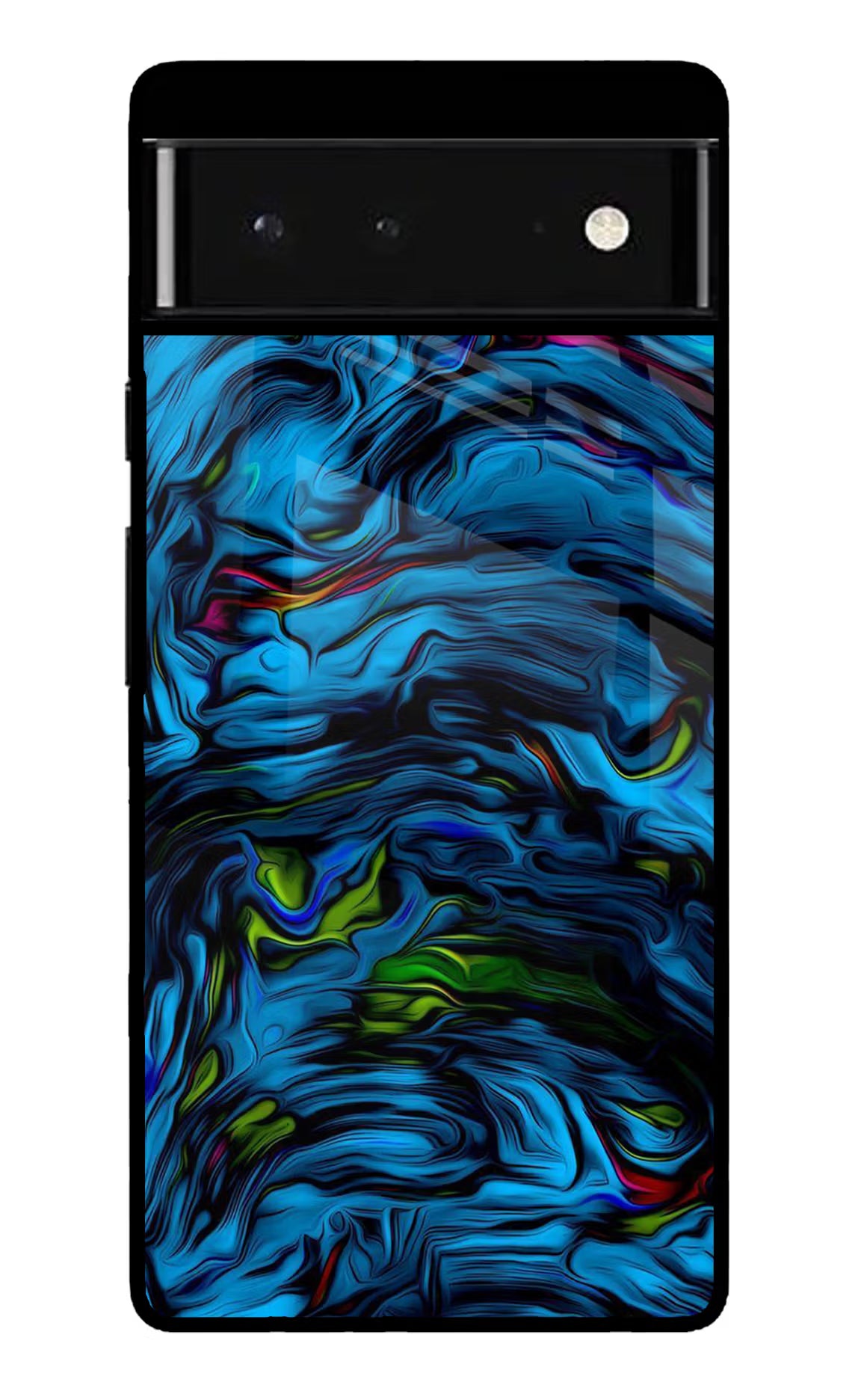 Dark Blue Abstract Google Pixel 6 Glass Case - Dark Blue Abstract Google Pixel 6 Glass Case Dark Blue Abstract Google Pixel 6 Glass Case