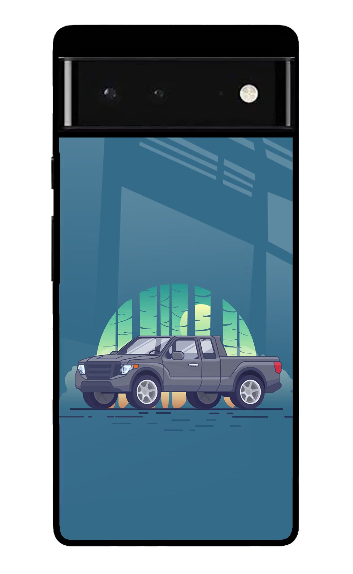 Retro Garage Vibe Google Pixel 6 Glass Case - Retro Garage Vibe Google Pixel 6 Glass Case Retro Garage Vibe Google Pixel 6 Glass Case