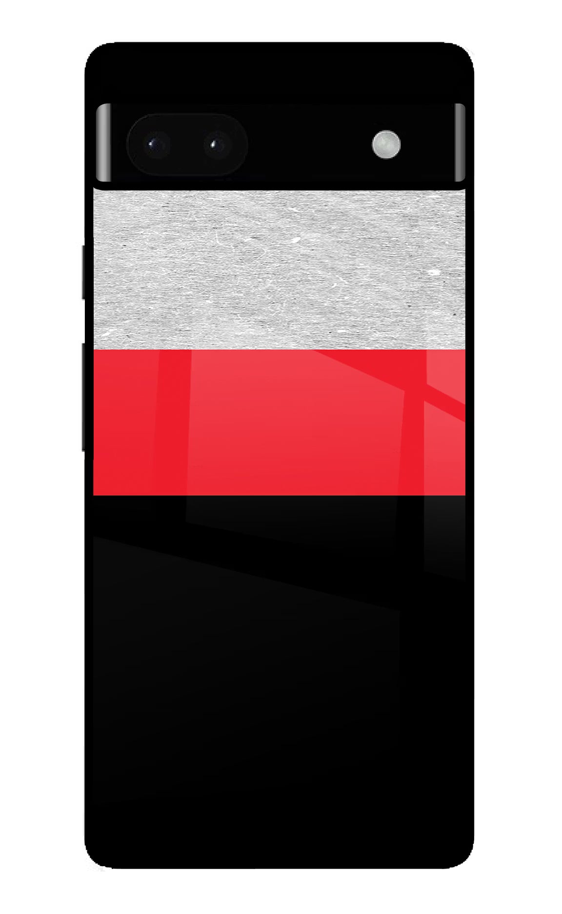 Tri Color Pattern Google Pixel 6A Glass Case - Tri Color Pattern Google Pixel 6A Glass Case Tri Color Pattern Google Pixel 6A Glass Case