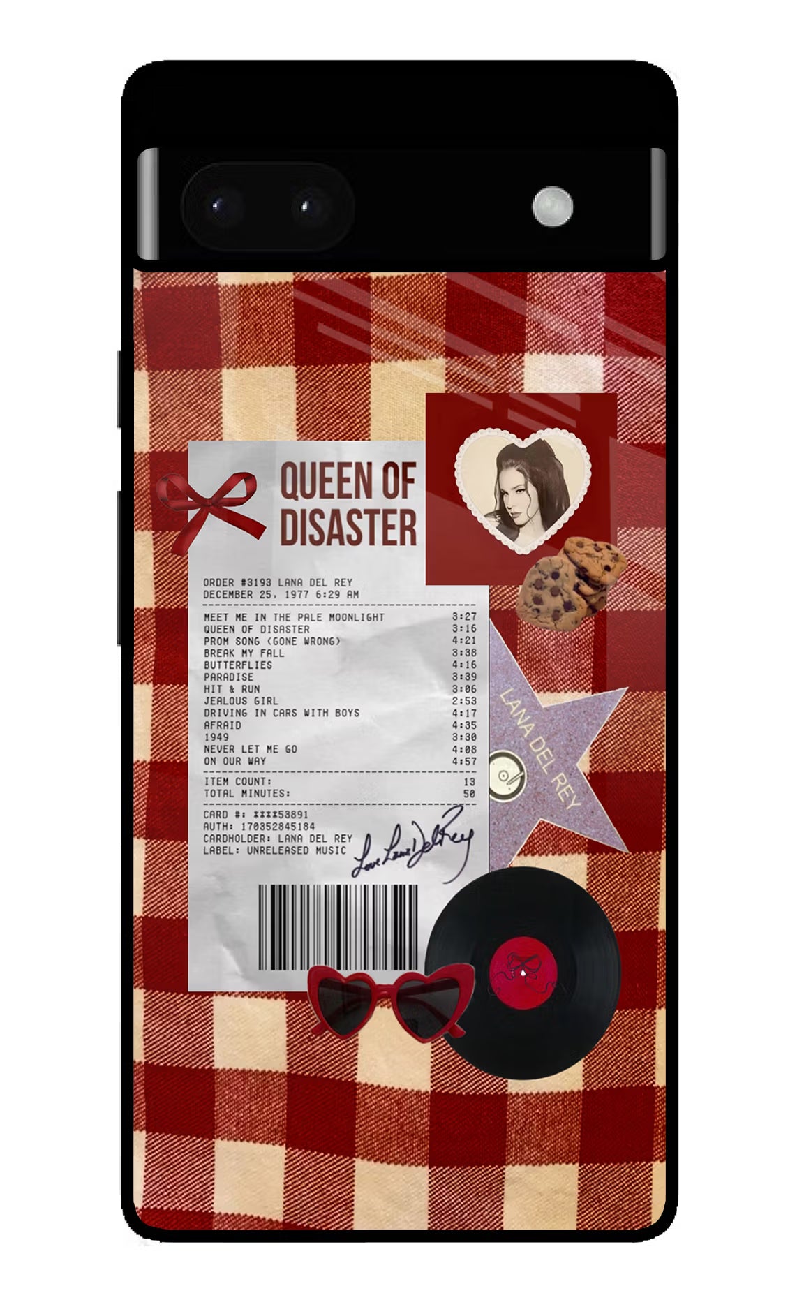 Queen of Disaster Google Pixel 6A Glass Case - Queen of Disaster Google Pixel 6A Glass Case Queen of Disaster Google Pixel 6A Glass Case