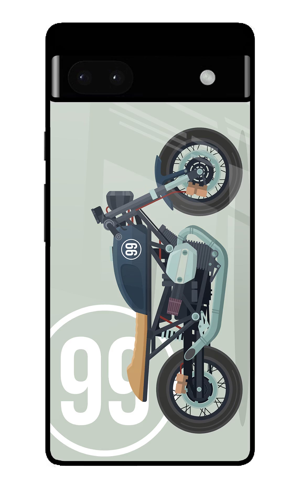 Classic Cafe Racer 99 Google Pixel 6A Glass Case - Classic Cafe Racer 99 Google Pixel 6A Glass Case Classic Cafe Racer 99 Google Pixel 6A Glass Case