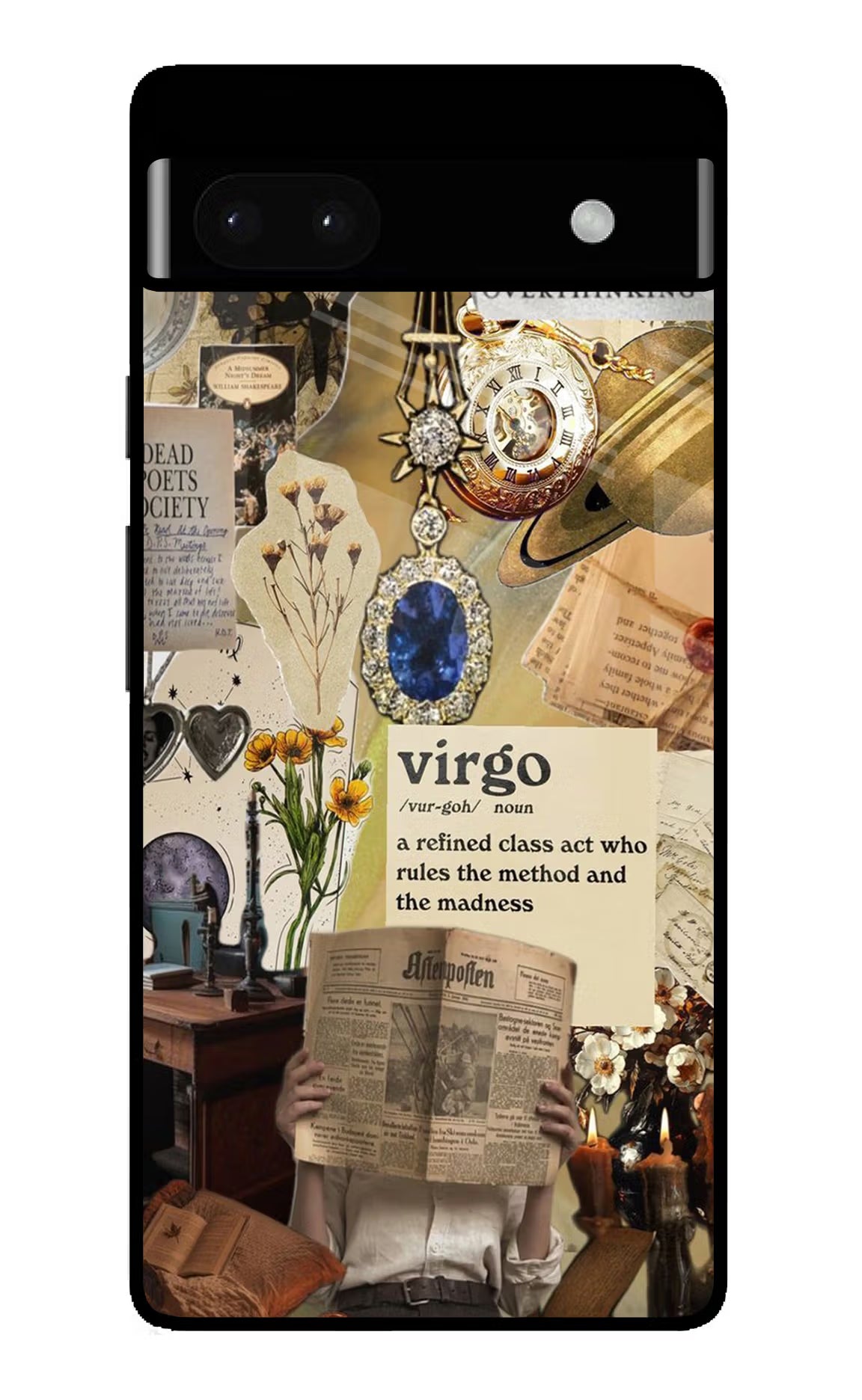 Virgo Zodiac Google Pixel 6A Glass Case - Virgo Zodiac Google Pixel 6A Glass Case Virgo Zodiac Google Pixel 6A Glass Case