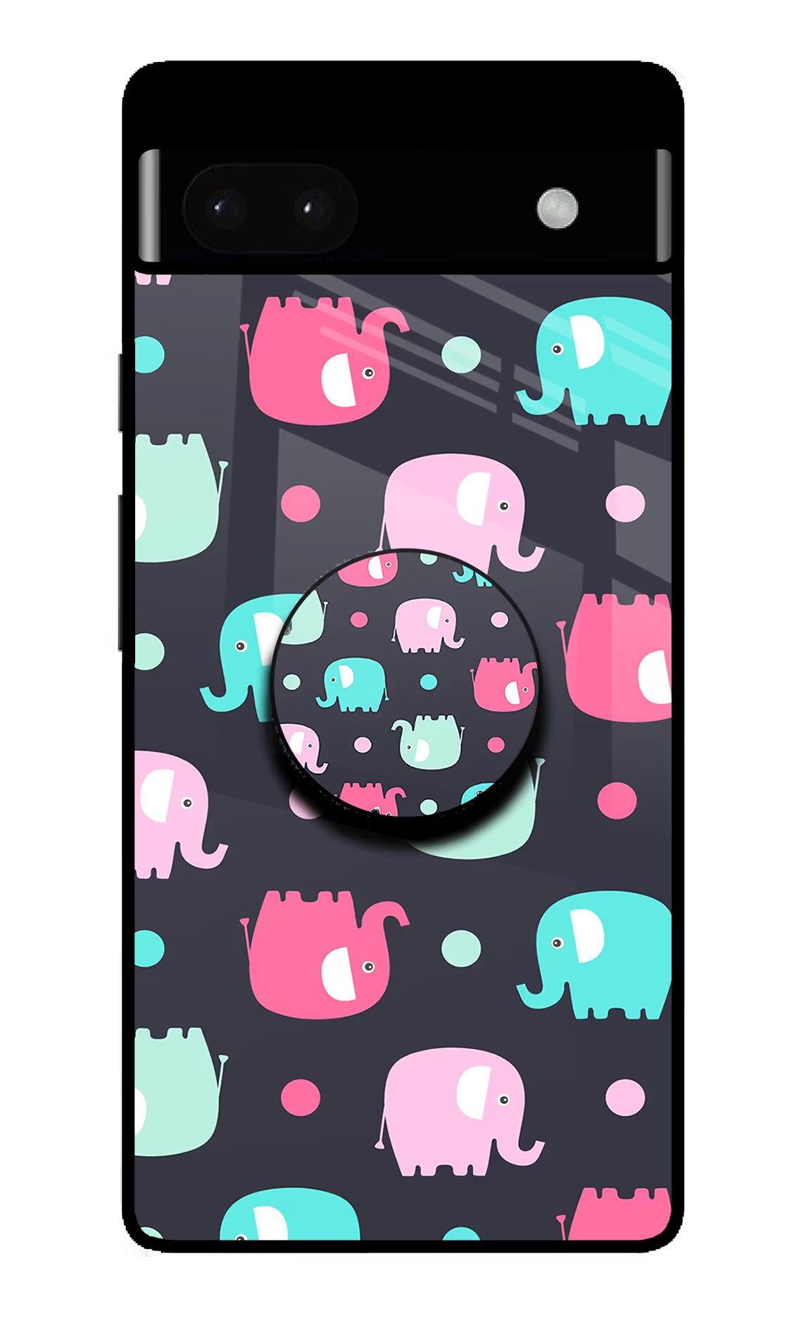 Baby Elephants Google Pixel 6A Glass Case - Baby Elephants Google Pixel 6A Glass Case Baby Elephants Google Pixel 6A Glass Case