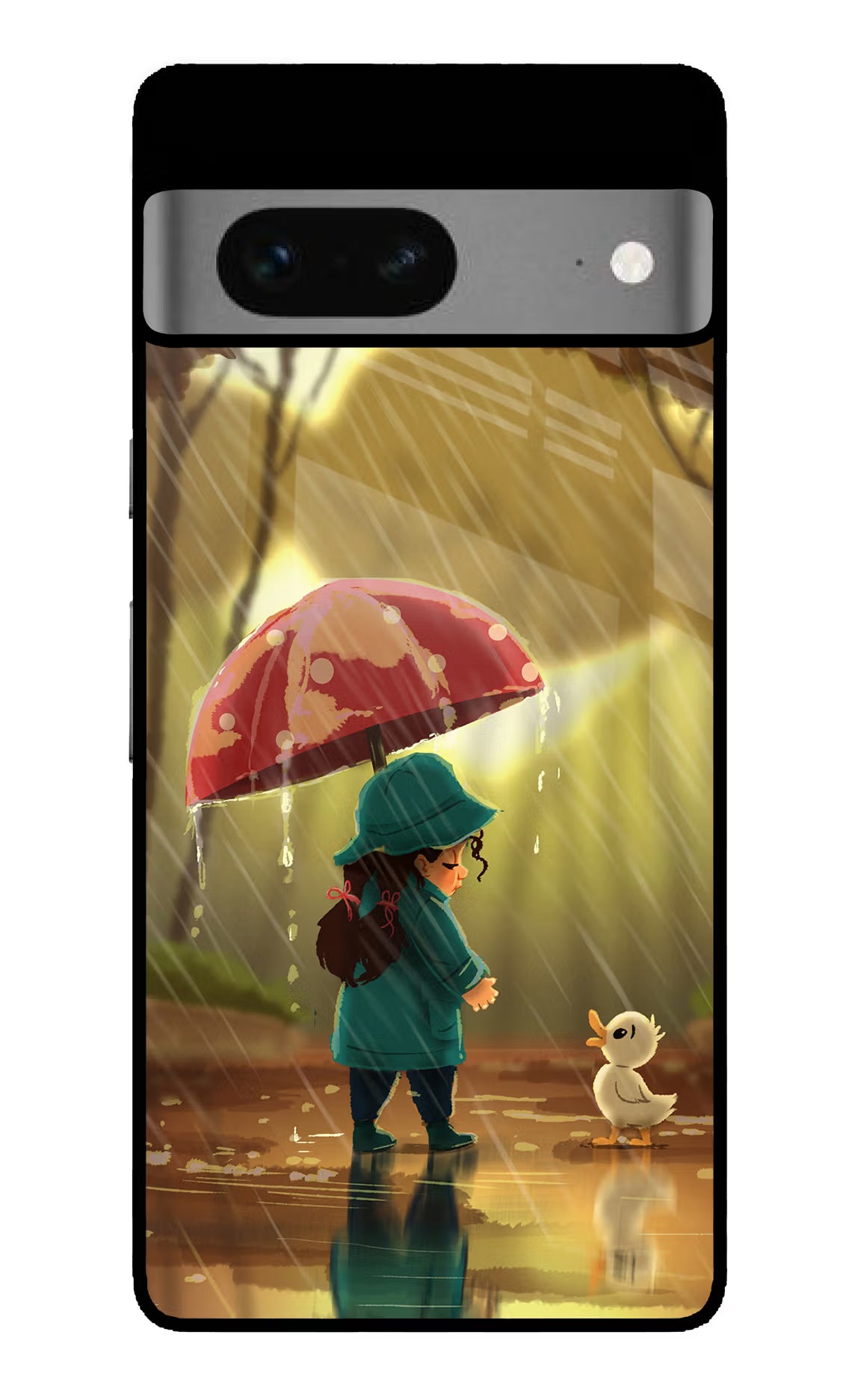 Rainy Day Google Pixel 7 Back Cover - Rainy Day Google Pixel 7 Glass Case Back Cover by Casekaro Rainy Day Google Pixel 7 Glass Case Back Cover by Casekaro