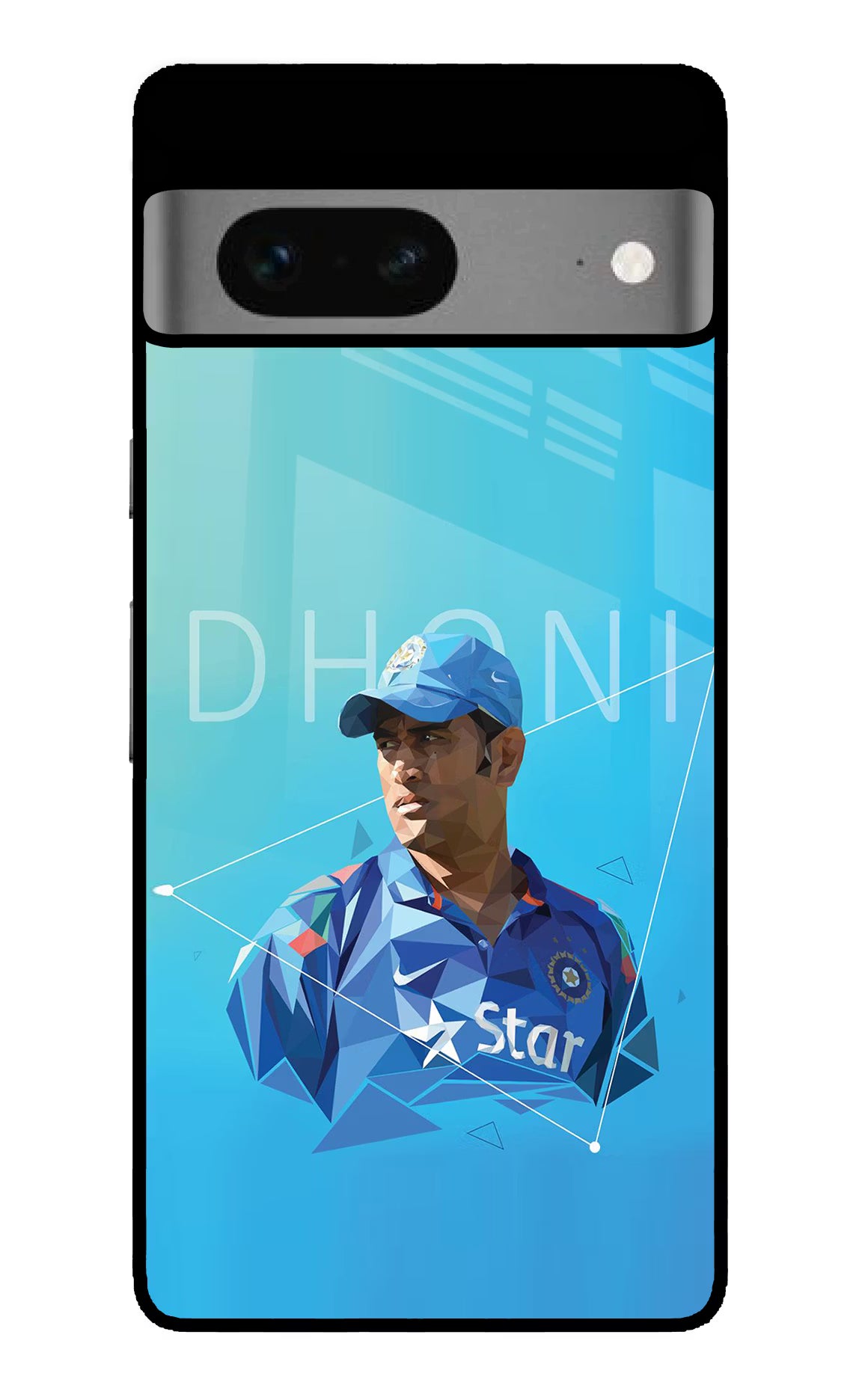 Dhoni Artwork Google Pixel 7 Glass Case - Dhoni Artwork Google Pixel 7 Glass Case Dhoni Artwork Google Pixel 7 Glass Case
