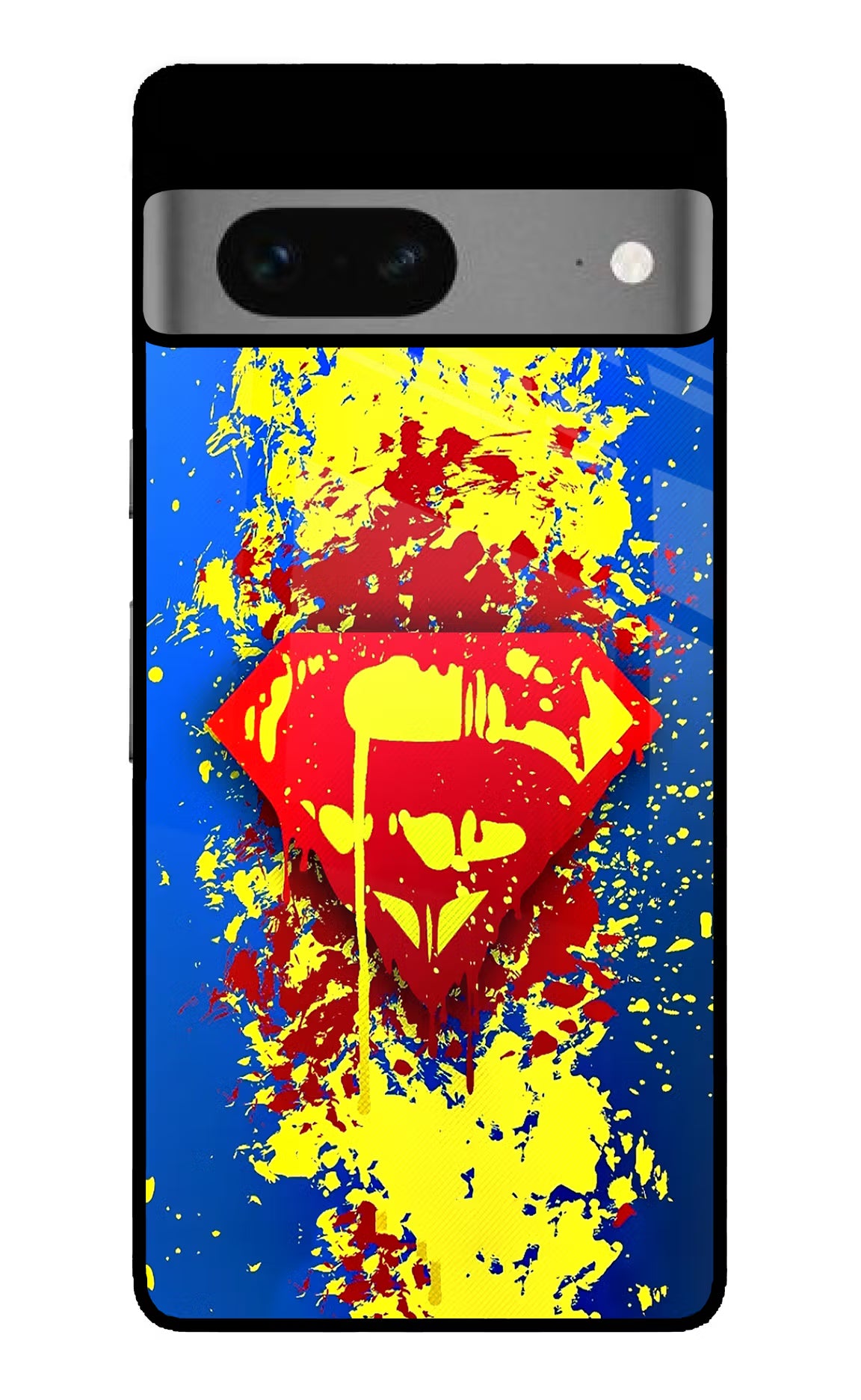 Superman logo Google Pixel 7 Back Cover - Superman logo Google Pixel 7 Glass Case Back Cover by Casekaro Superman logo Google Pixel 7 Glass Case Back Cover by Casekaro