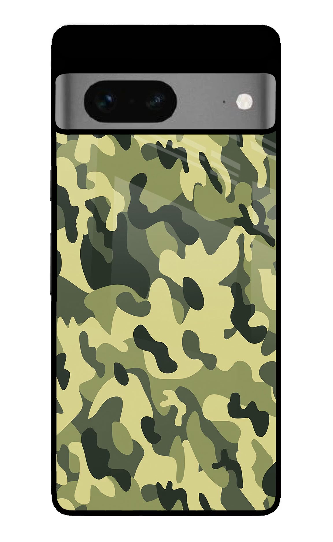 Camouflage Google Pixel 7 Back Cover - Camouflage Google Pixel 7 Glass Case Back Cover by Casekaro Camouflage Google Pixel 7 Glass Case Back Cover by Casekaro