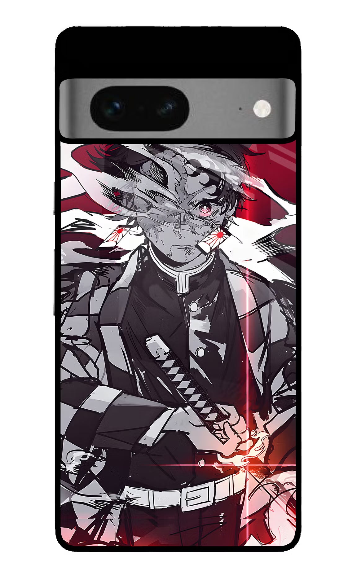 Demon Slayer Google Pixel 7 Back Cover - Demon Slayer Google Pixel 7 Glass Case Back Cover by Casekaro Demon Slayer Google Pixel 7 Glass Case Back Cover by Casekaro