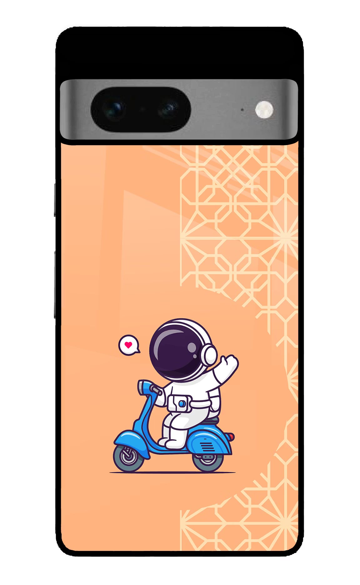 Cute Astronaut Riding Google Pixel 7 Back Cover - Cute Astronaut Riding Google Pixel 7 Glass Case Back Cover by Casekaro Cute Astronaut Riding Google Pixel 7 Glass Case Back Cover by Casekaro