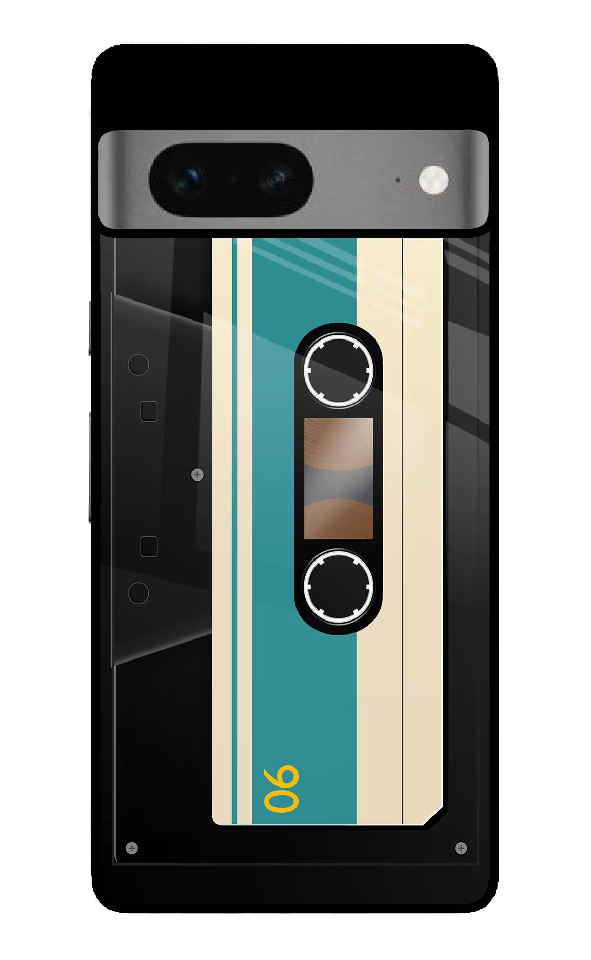 Cassette Google Pixel 7 Back Cover - Cassette Google Pixel 7 Glass Case Back Cover by Casekaro Cassette Google Pixel 7 Glass Case Back Cover by Casekaro
