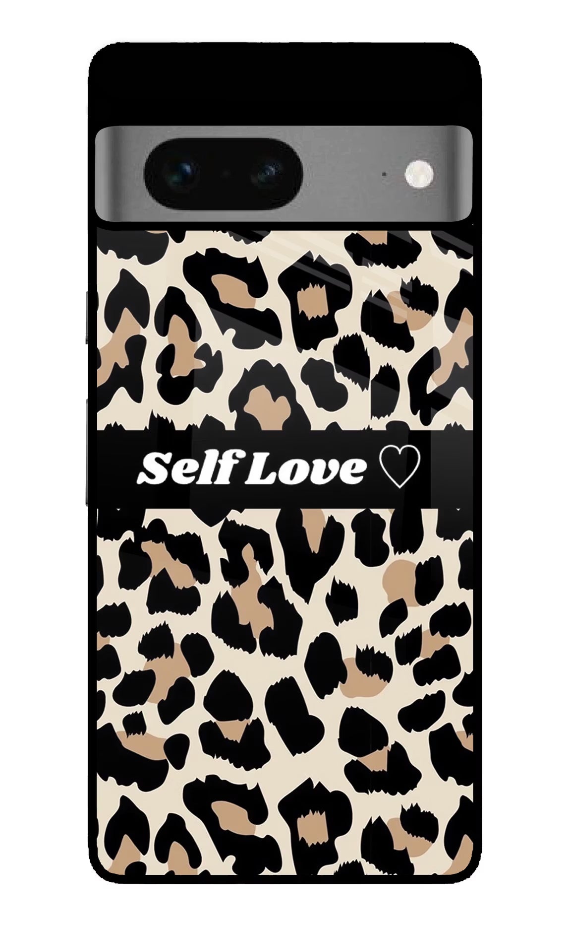 Leopard Print Self Love Google Pixel 7 Back Cover - Leopard Print Self Love Google Pixel 7 Glass Case Back Cover by Casekaro Leopard Print Self Love Google Pixel 7 Glass Case Back Cover by Casekaro