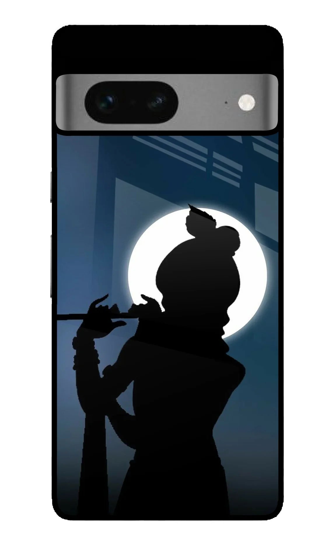 Shri Krishna Silhouette Google Pixel 7 Glass Case - Shri Krishna Silhouette Google Pixel 7 Glass Case Shri Krishna Silhouette Google Pixel 7 Glass Case