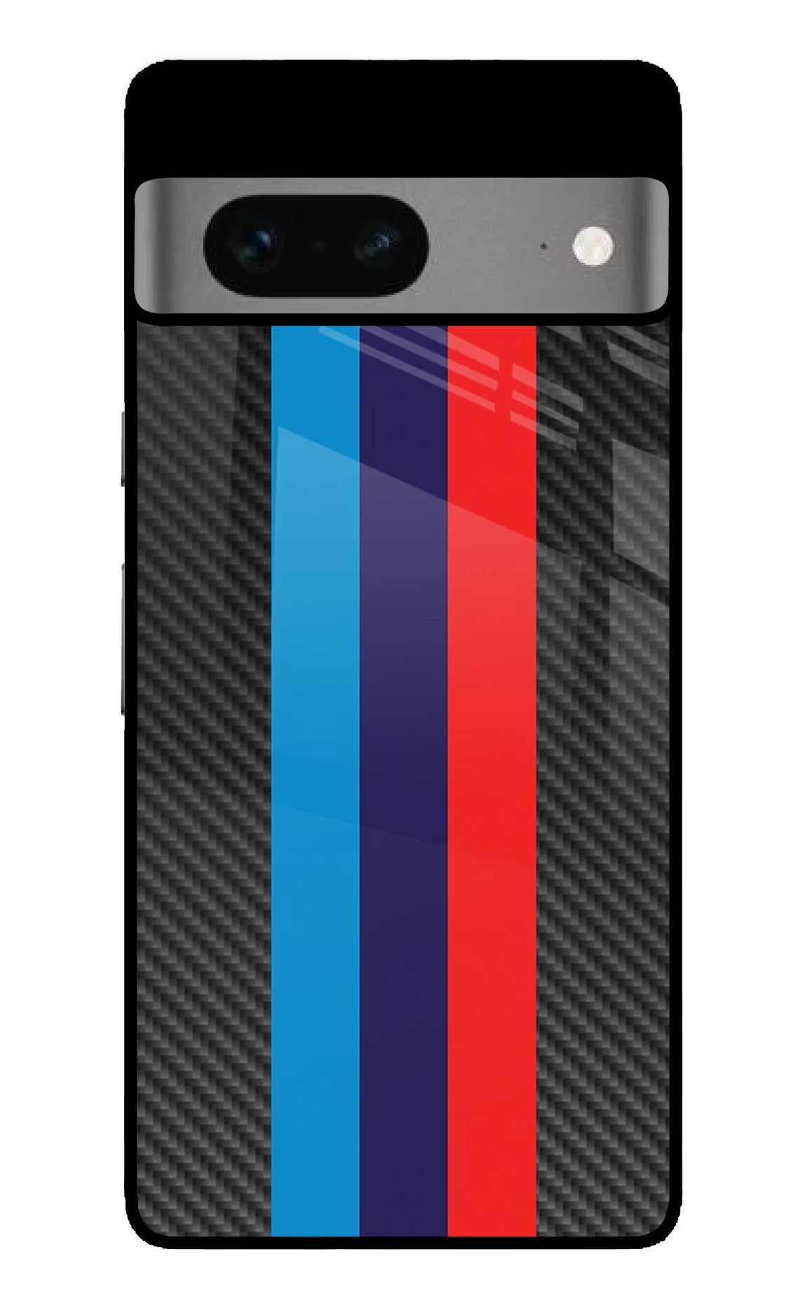 BMW Stripes Pattern Google Pixel 7 Back Cover - BMW Stripes Pattern Google Pixel 7 Glass Case Back Cover by Casekaro BMW Stripes Pattern Google Pixel 7 Glass Case Back Cover by Casekaro